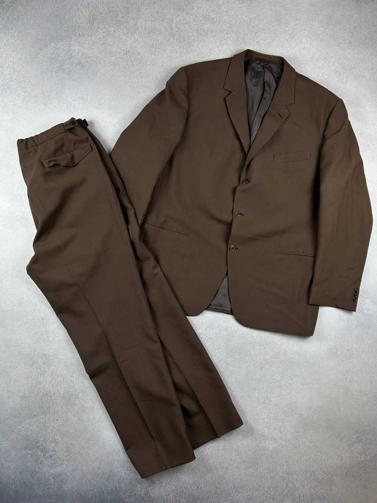 Vintage Diolen Antique Wool Edwardian Suit Sz L 