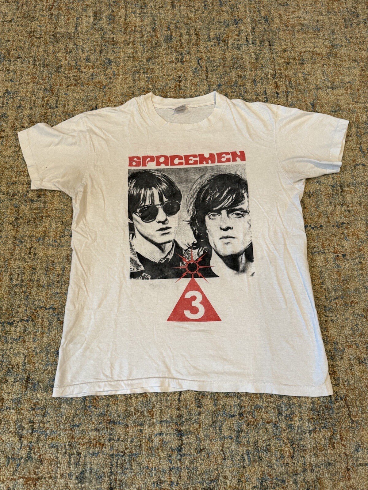 Vintage Spacemen 3 Band Tee Shirt 80s Parking Lot Boot Size Large