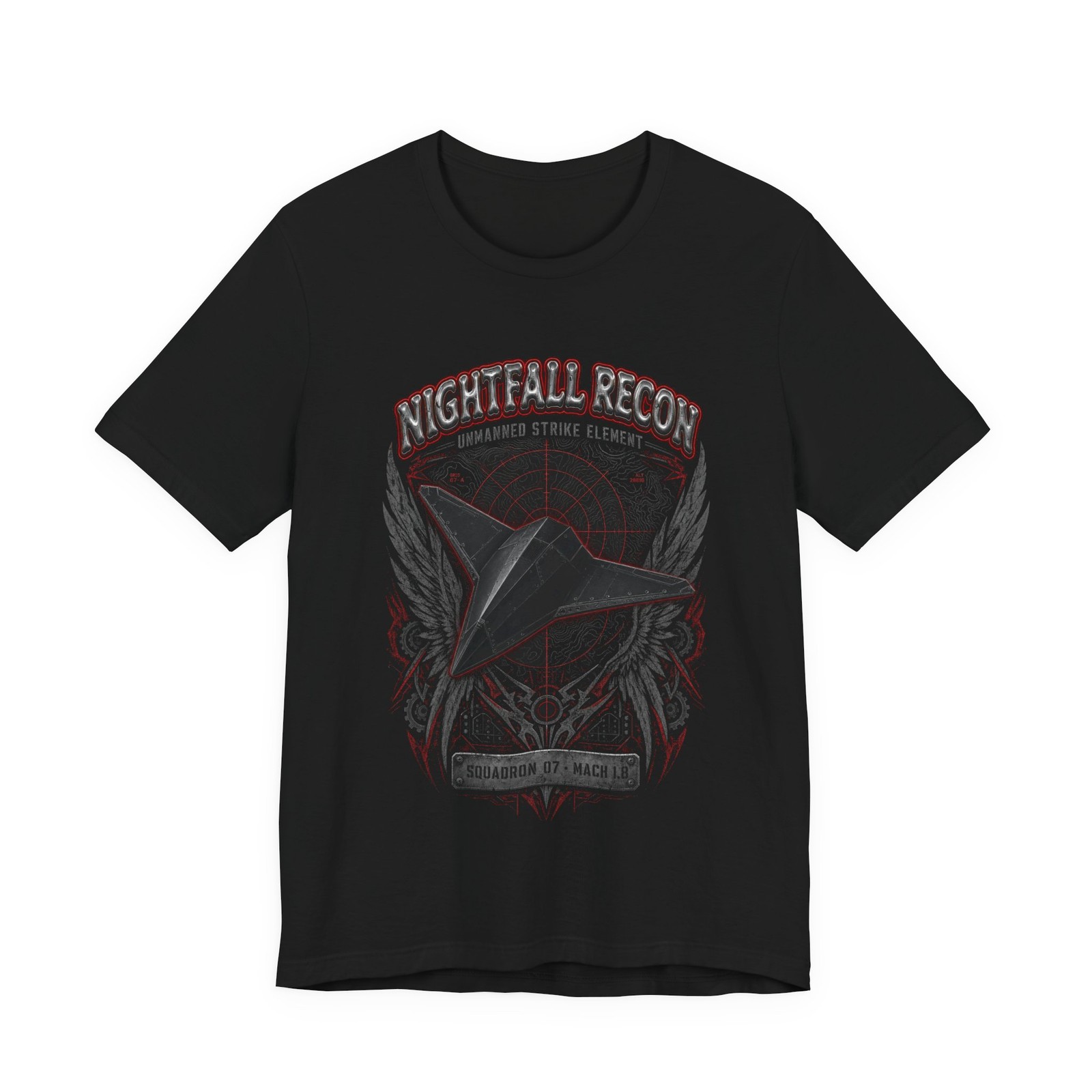 Nightfall Recon Cyber Grunge Drone Graphic Tee