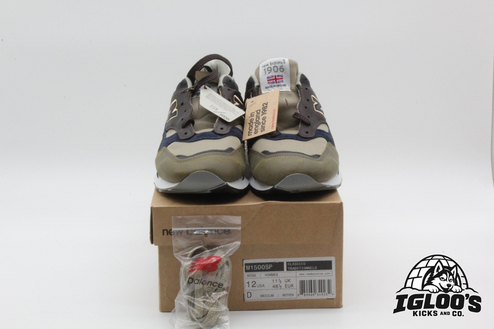 New Balance 1500 Brown/Dark Olive/Navy Size 12 M1500SP Made in England DS OG Box
