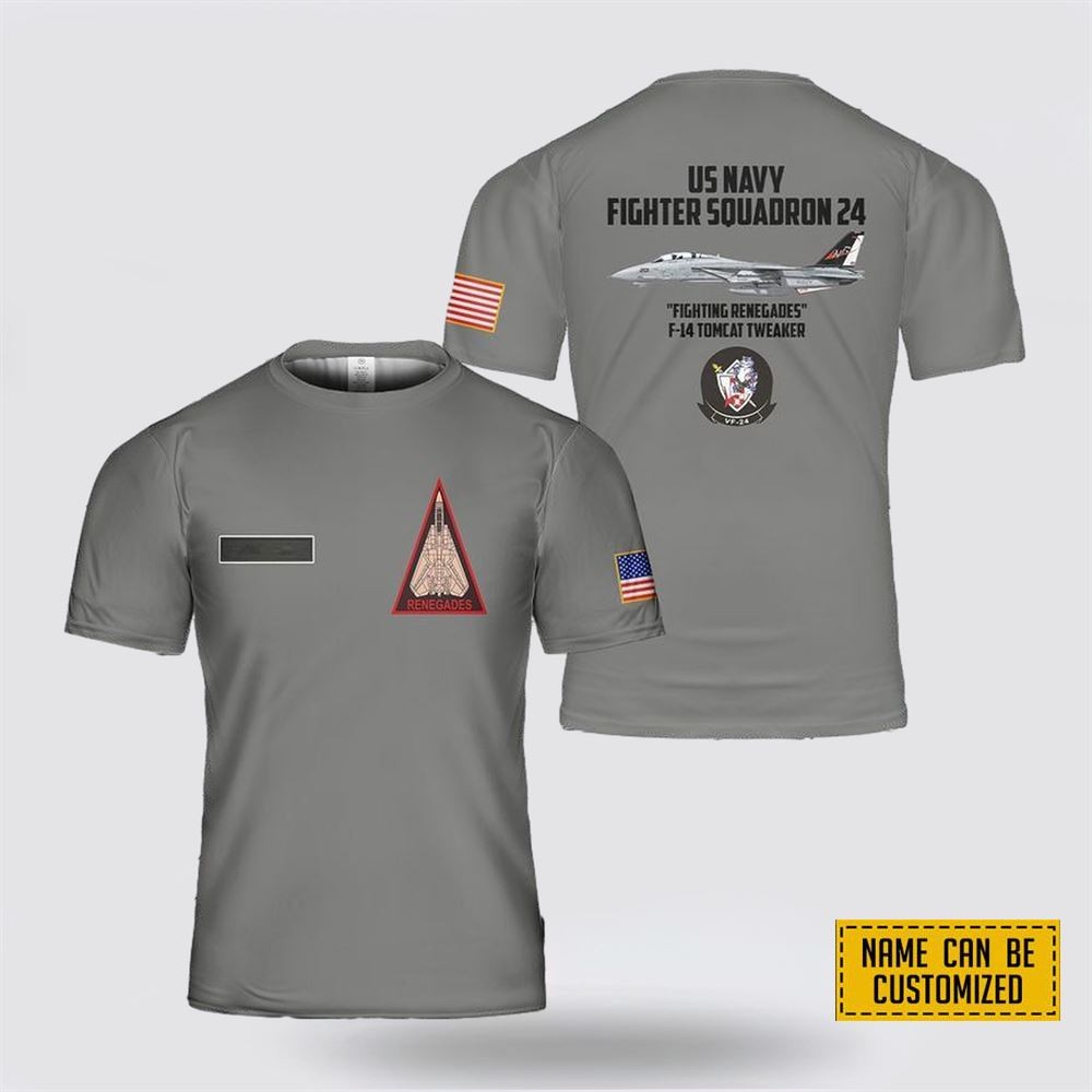 Custom Name US Navy F-14 Tomcat Tweaker Of VF-24 Fighting Renegades All Over