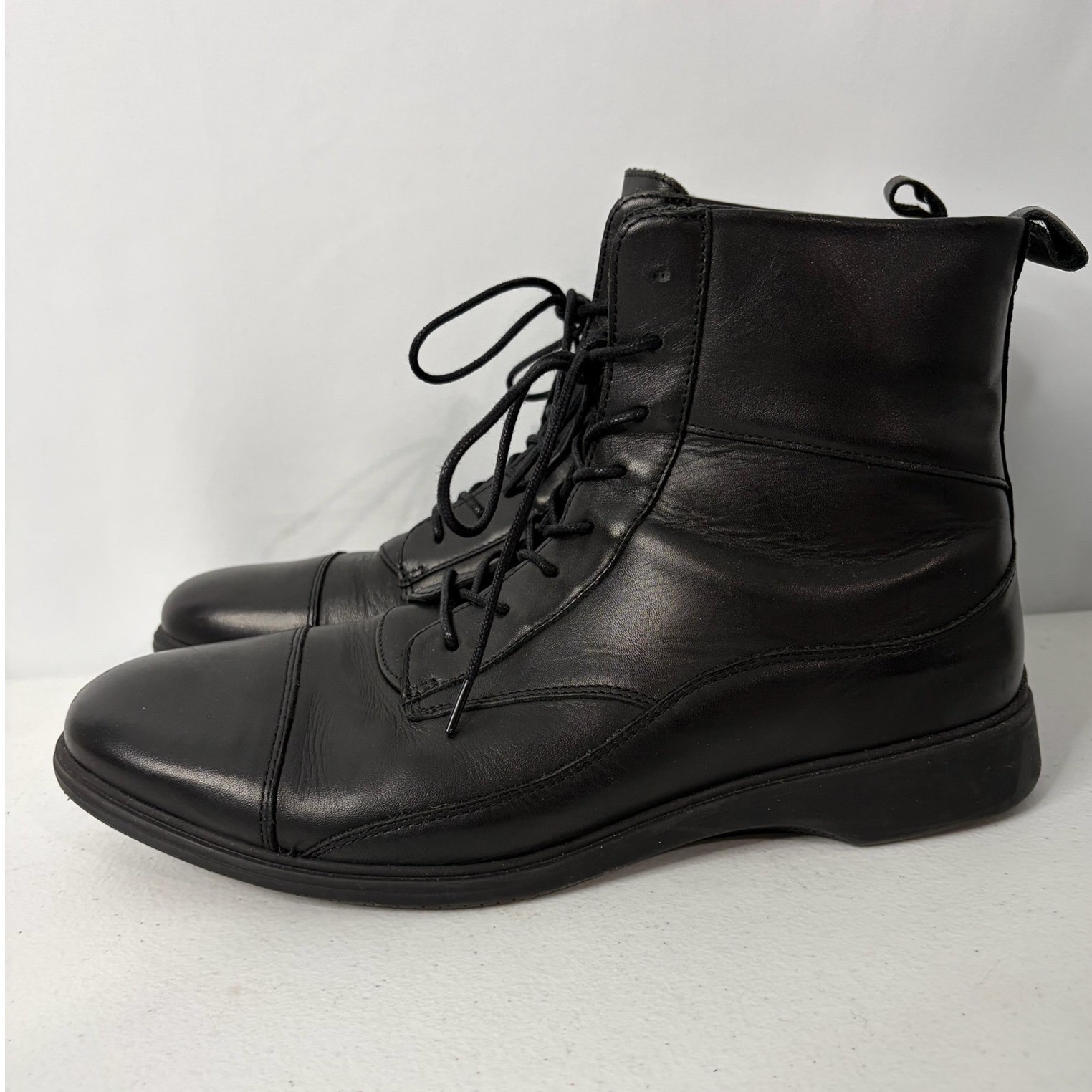 Amberjack The Boot Full Grain Leather Boots-Obsidian Black Mens Size 9 EXCELLENT