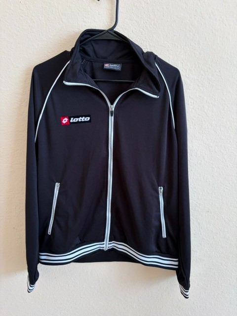 Lotto Italian Athletic Track Jacket - MENS M or L - Black Sports Design - NWT