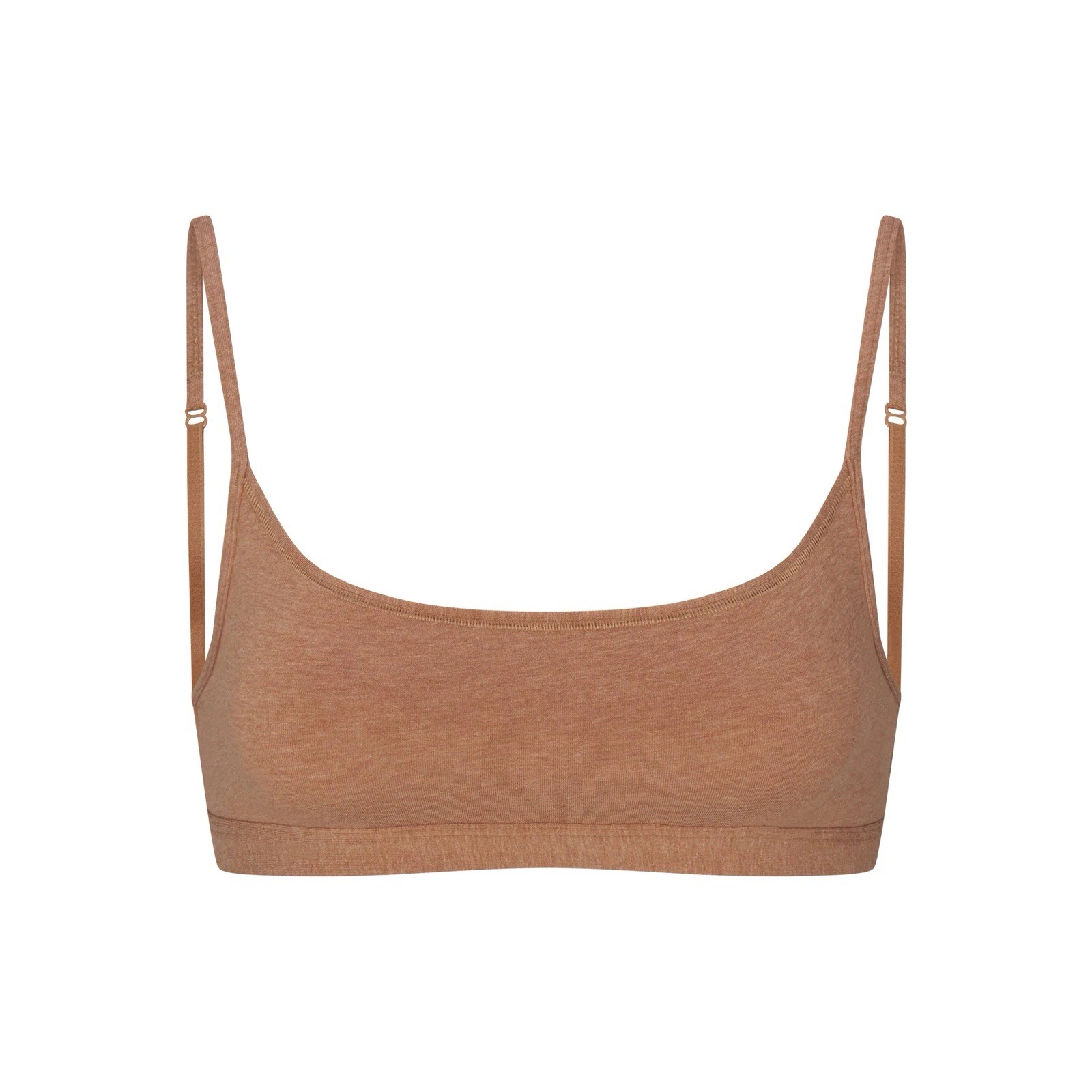 Skims Everyday Cotton Scoop Bralette - New - Sienna  Heather - XS