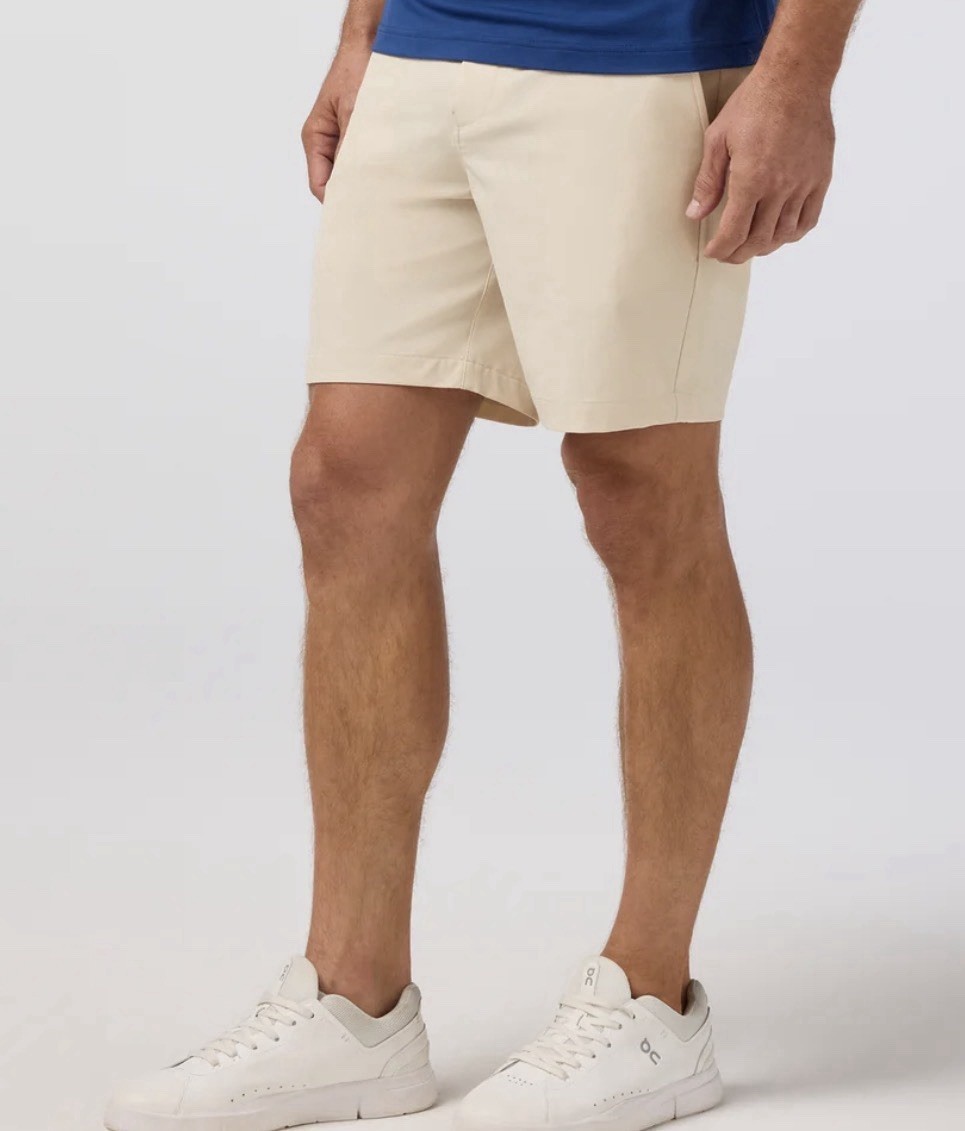 Mizzen+Main Helmsman Shorts Oat $98 MSRP Size 34 7” Slim