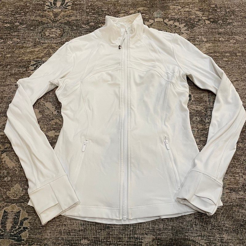 Lululemon Define Jacket White Full Zip Slim Fit Women\'s Size 8 Athletic