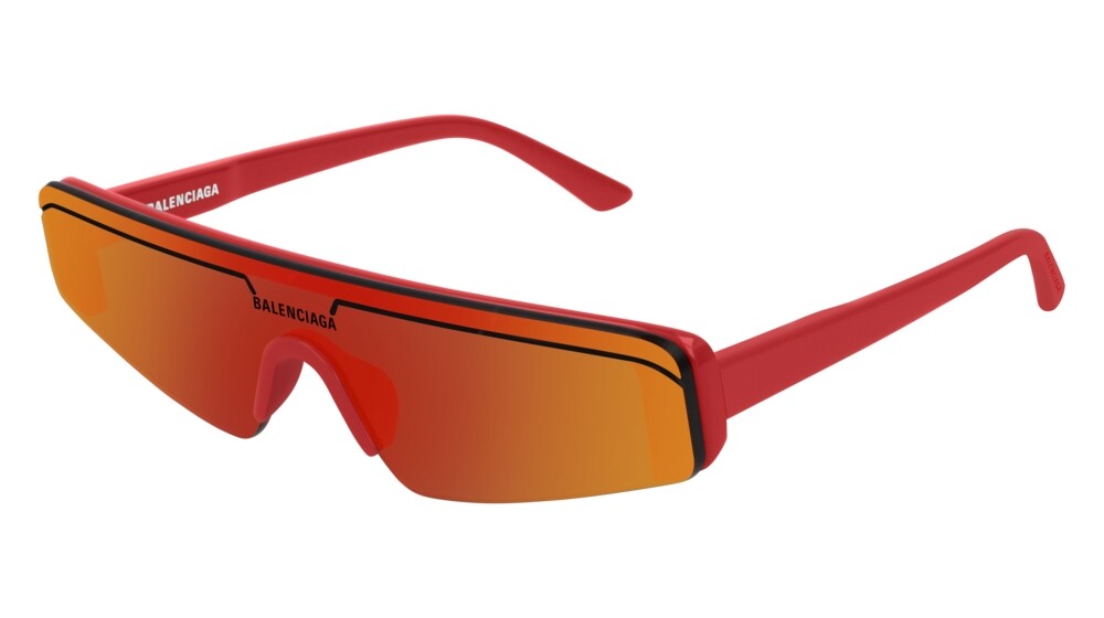 NEW Balenciaga EXTREME BB 0003S Sunglasses 004 Red 100% AUTHENTIC