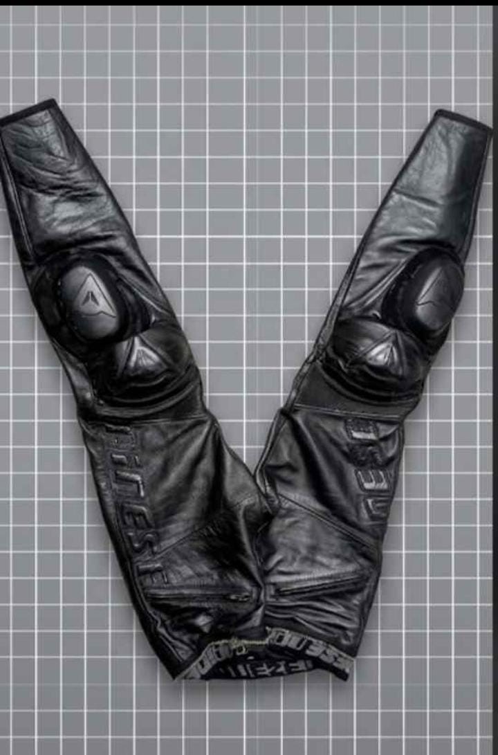 Dainese Delta Pro Leather Racing Pants - Black Stealth - Size 48 EUR / 32 US
