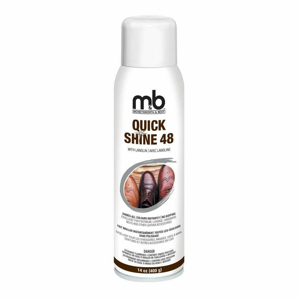 Moneysworth & Best Quick Shine 48 Aerosol Spray - Instant Leather and Shoe Gloss
