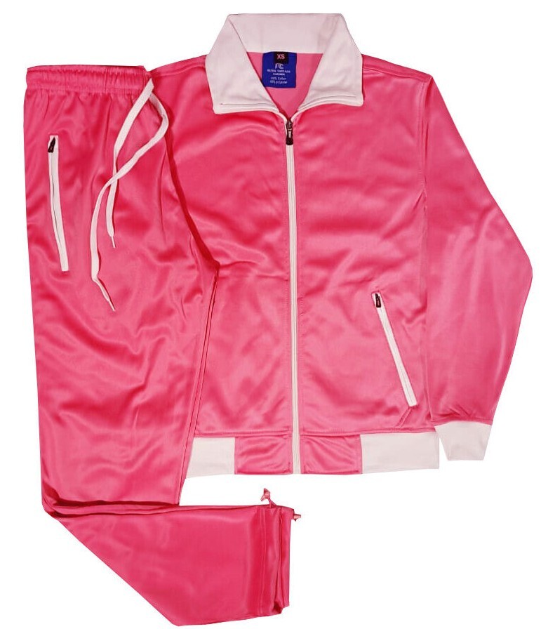 Women's Solid 2-piece Straight Leg Tracksuit Active Jacket & Pants