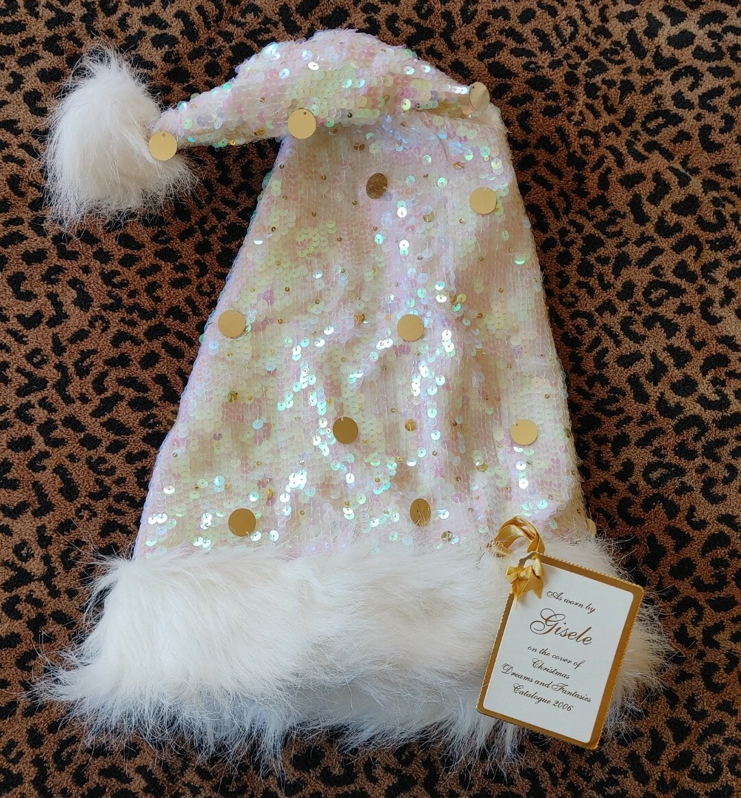 RARE  VINTAGE  2006 Victoria\'s Secret Gisele Santa Baby Hat NEW w/tag