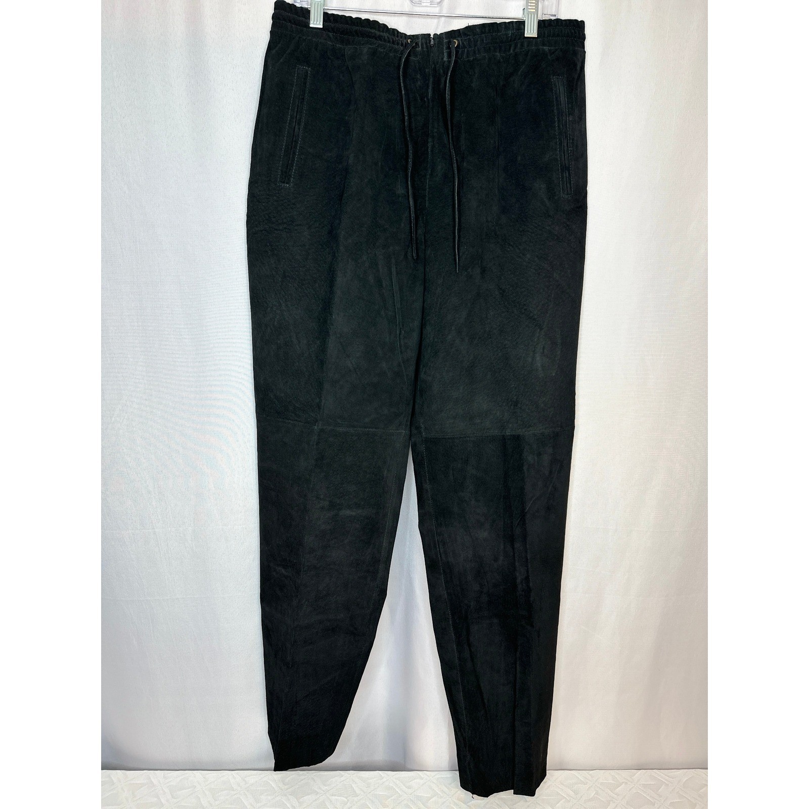 VTG Saks 5th Avenue Folio Collection Suede Leather Pants, XLARGE 90s Minimalist