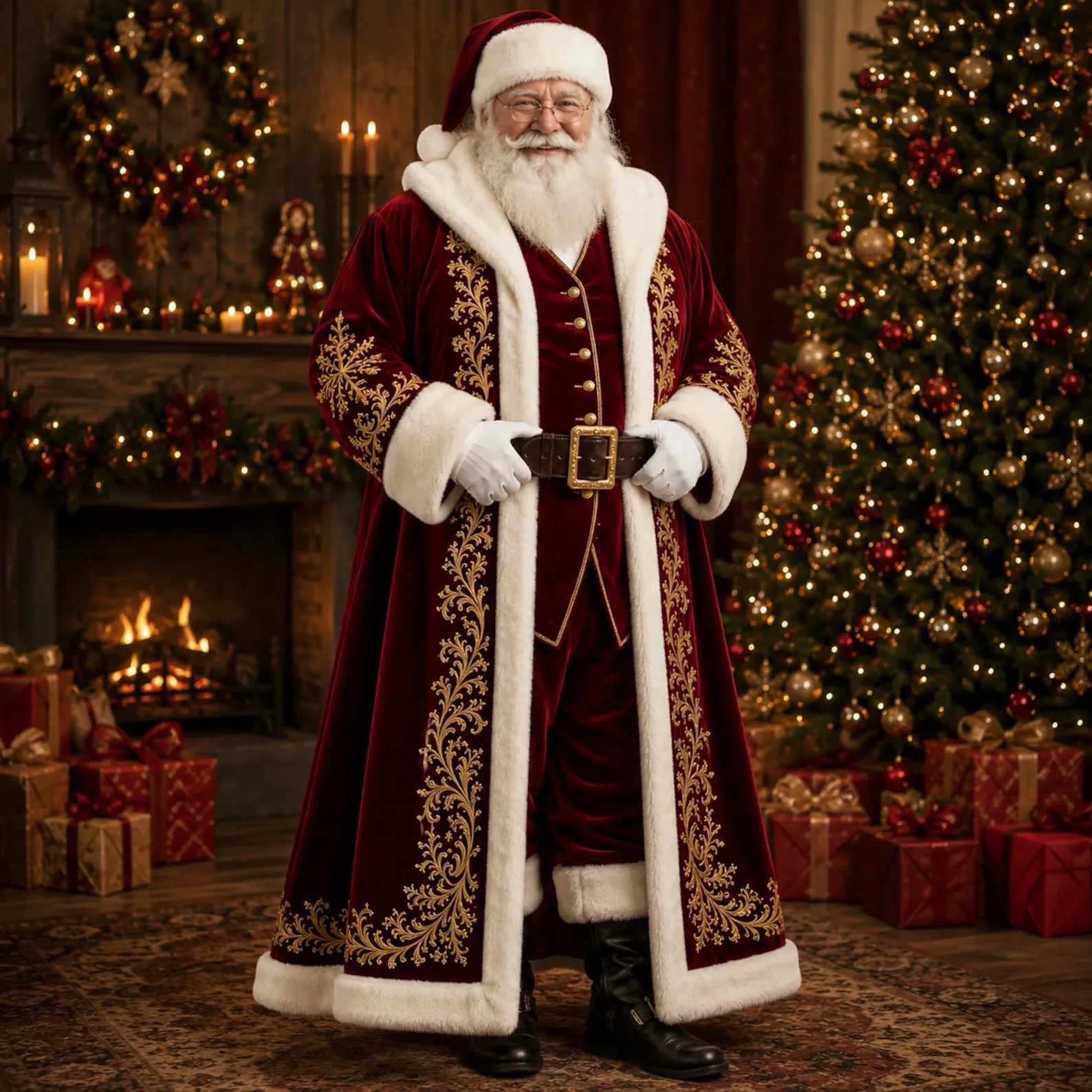 Red Santa Claus Suit | Luxury Men's Christmas Costume Set XS–5XL
