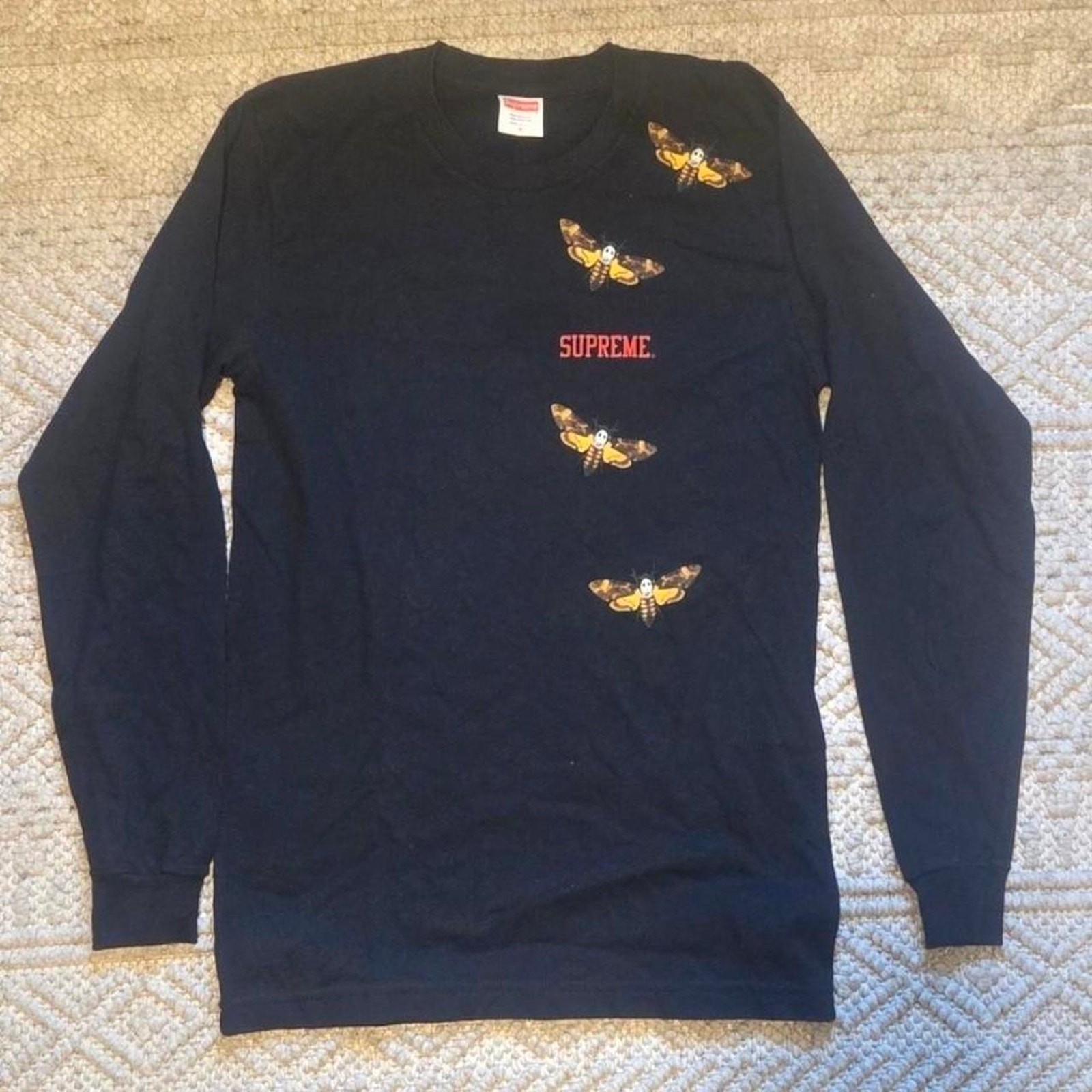 Supreme Silence Of The Lambs Moth Long Sleeve Tee Small NWOT