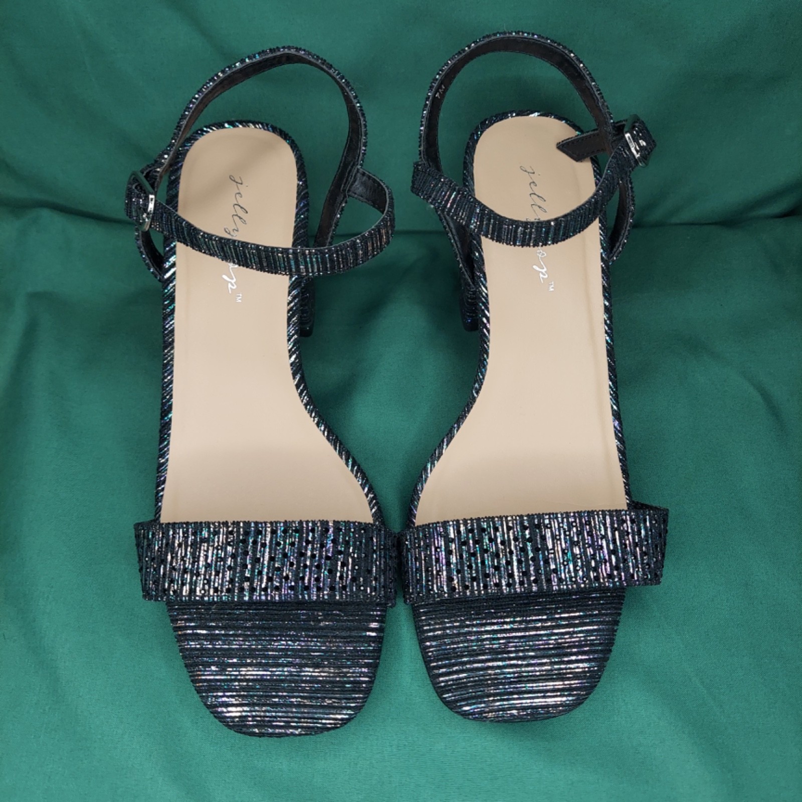 Black/Multi-Color Heels, Brand: Jellypop  Model: Vienna, Women\'s size 7M