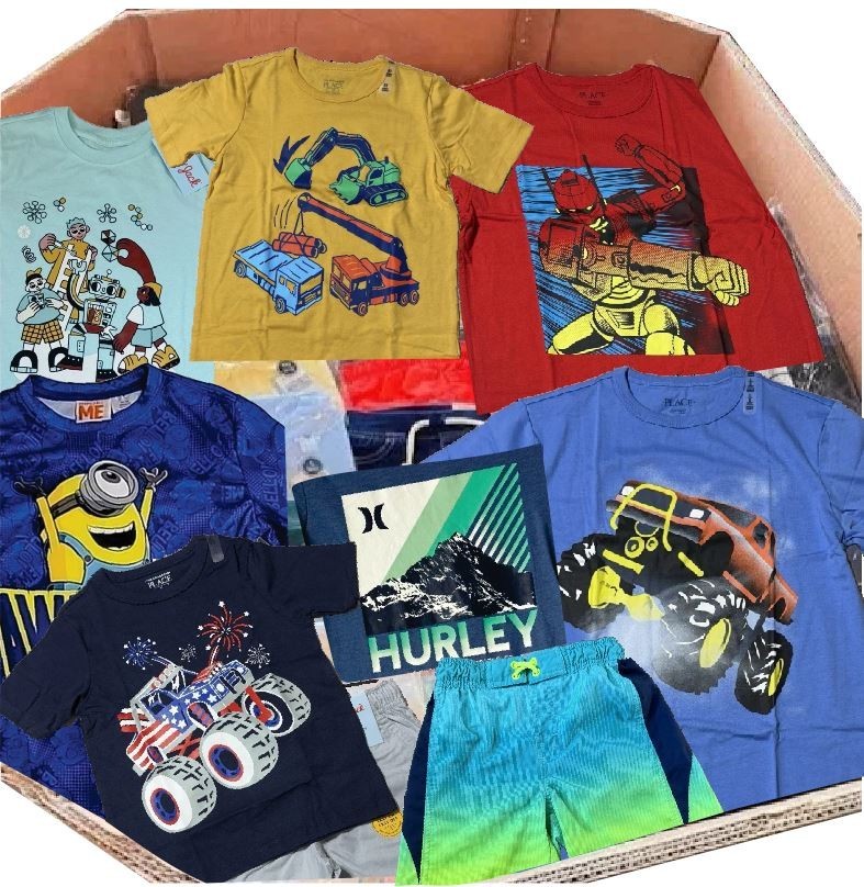 -Lot Of 20pcs Boys Clothe Size 16-18 Spring Summer Shorts, Graphic Shirts NWOT
