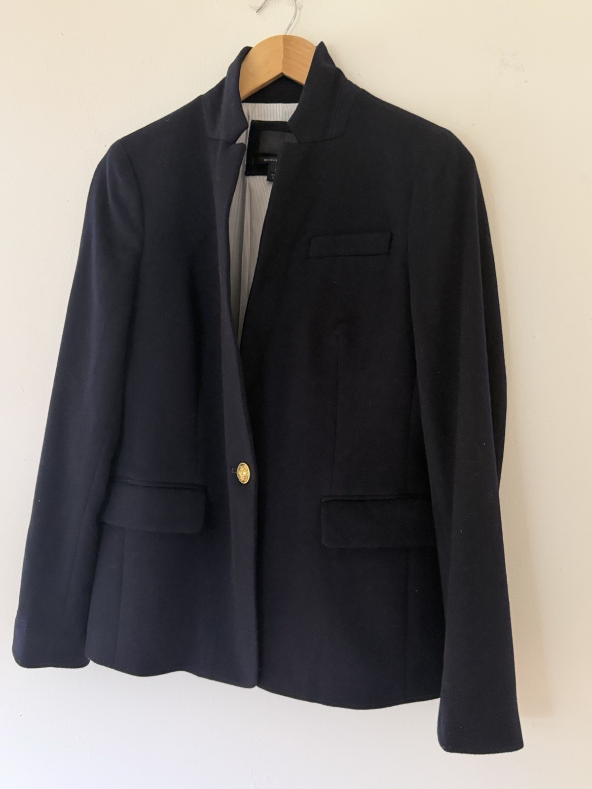 J.Crew 100% Cashmere Regent Blazer Navy Blue Size 4 Rare $890
