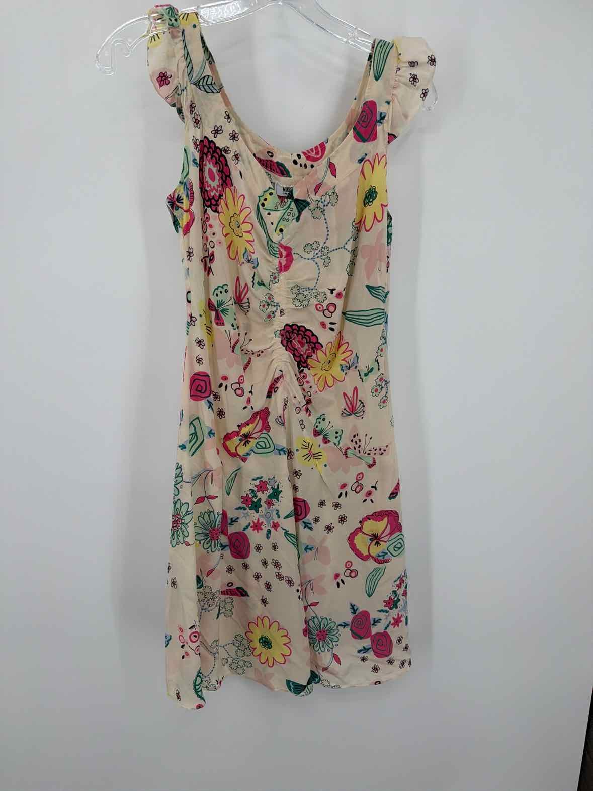 Pre-Owned Moschino Cheap & Chic Ivory Size 12 Short Sleeveless Dress