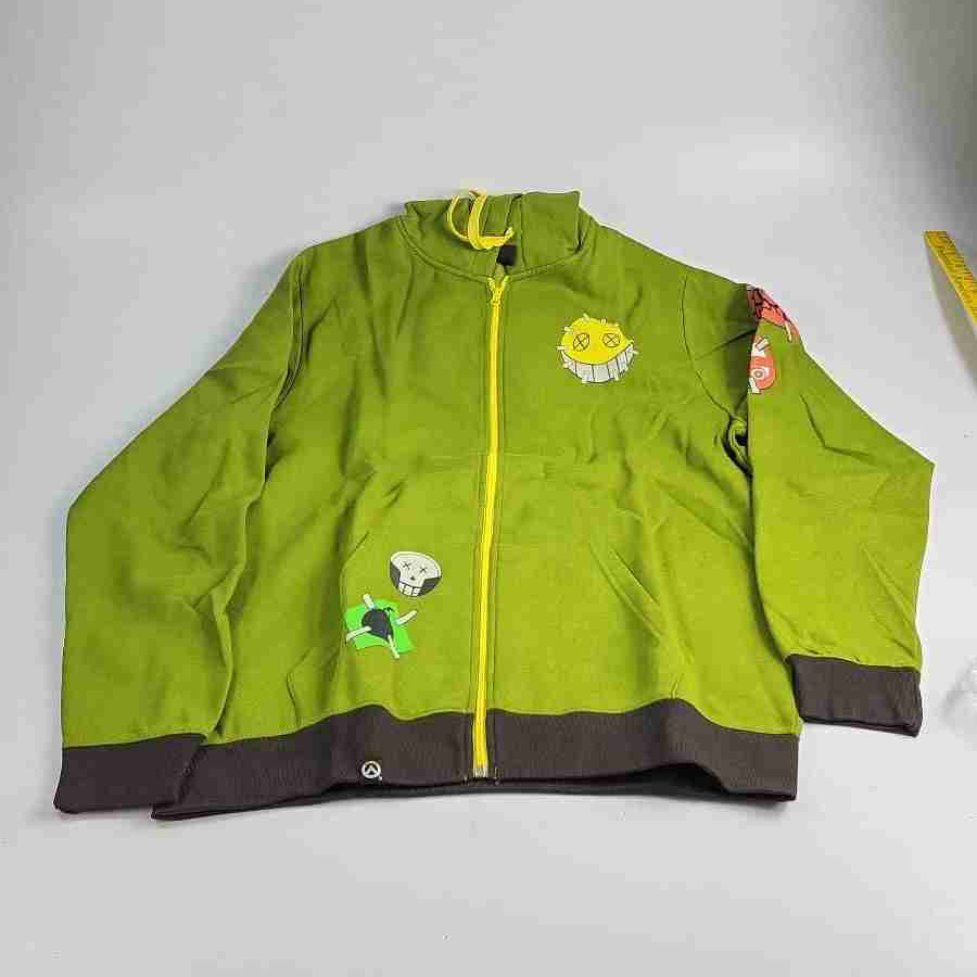 Overwatch JINX Ultimate Junkrat Zip-Up Hoodie - Military Green - 2XL - New