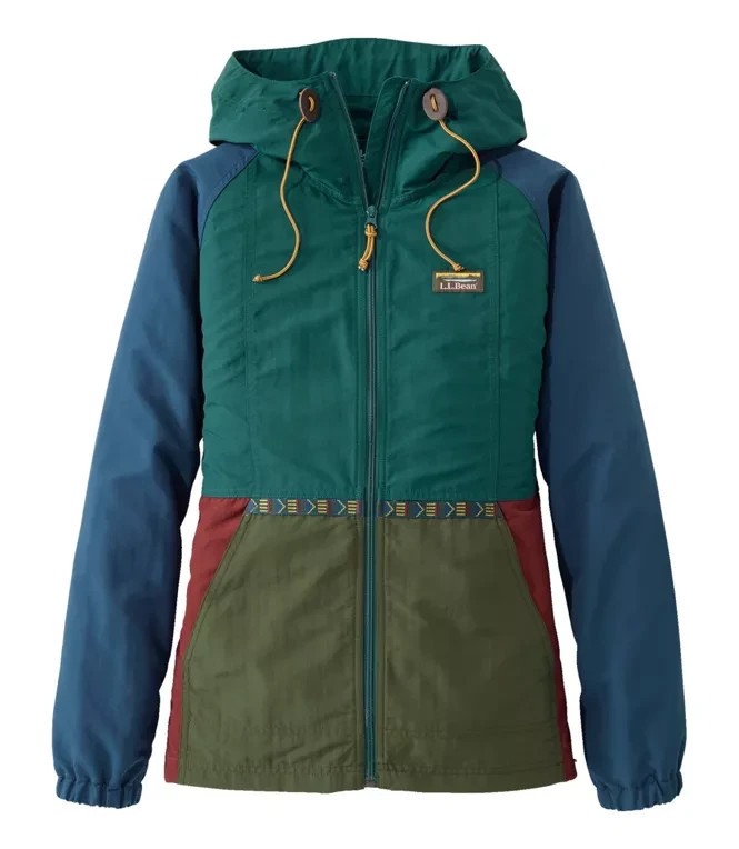 L.L.Bean Women\'s Plus Size Mountain Classic Jacket Spruce Tuscan Olive Windbreak