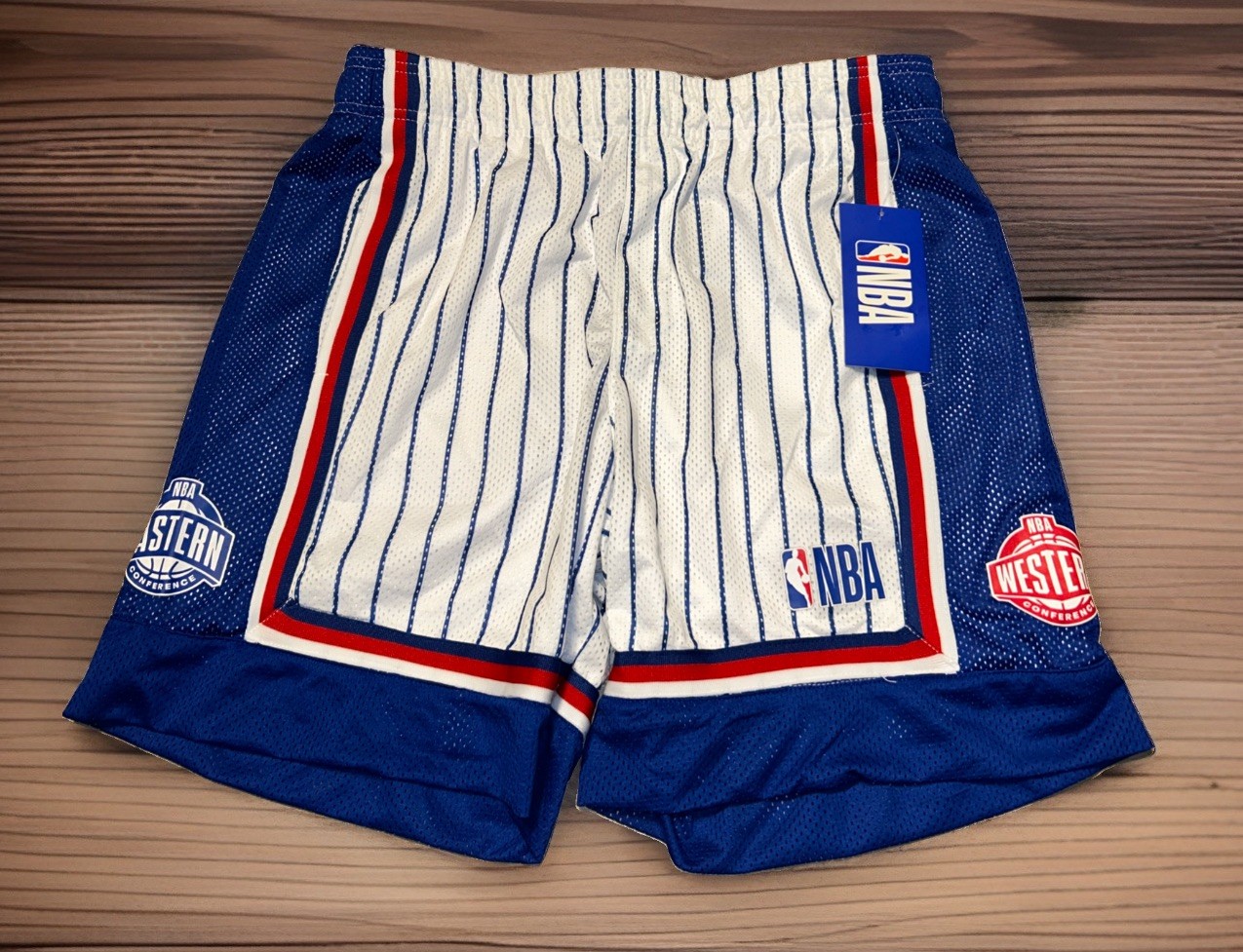 NBA Men’s Basketball Shorts East&West Official Colors Size Large Adjustable