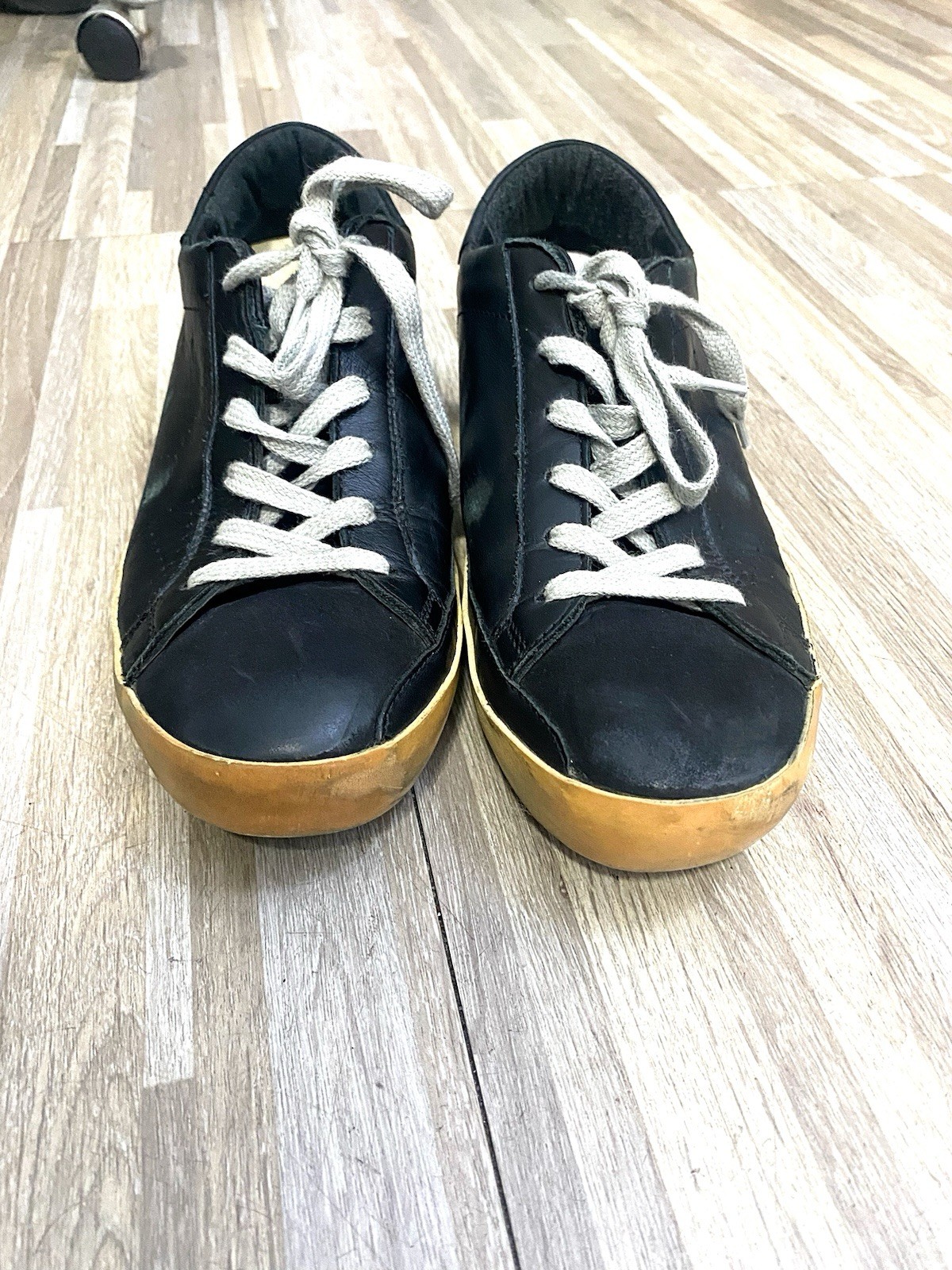 Golden Goose Superstar Sneakers EU 37 Black Leather Gum Sole Italy Rare
