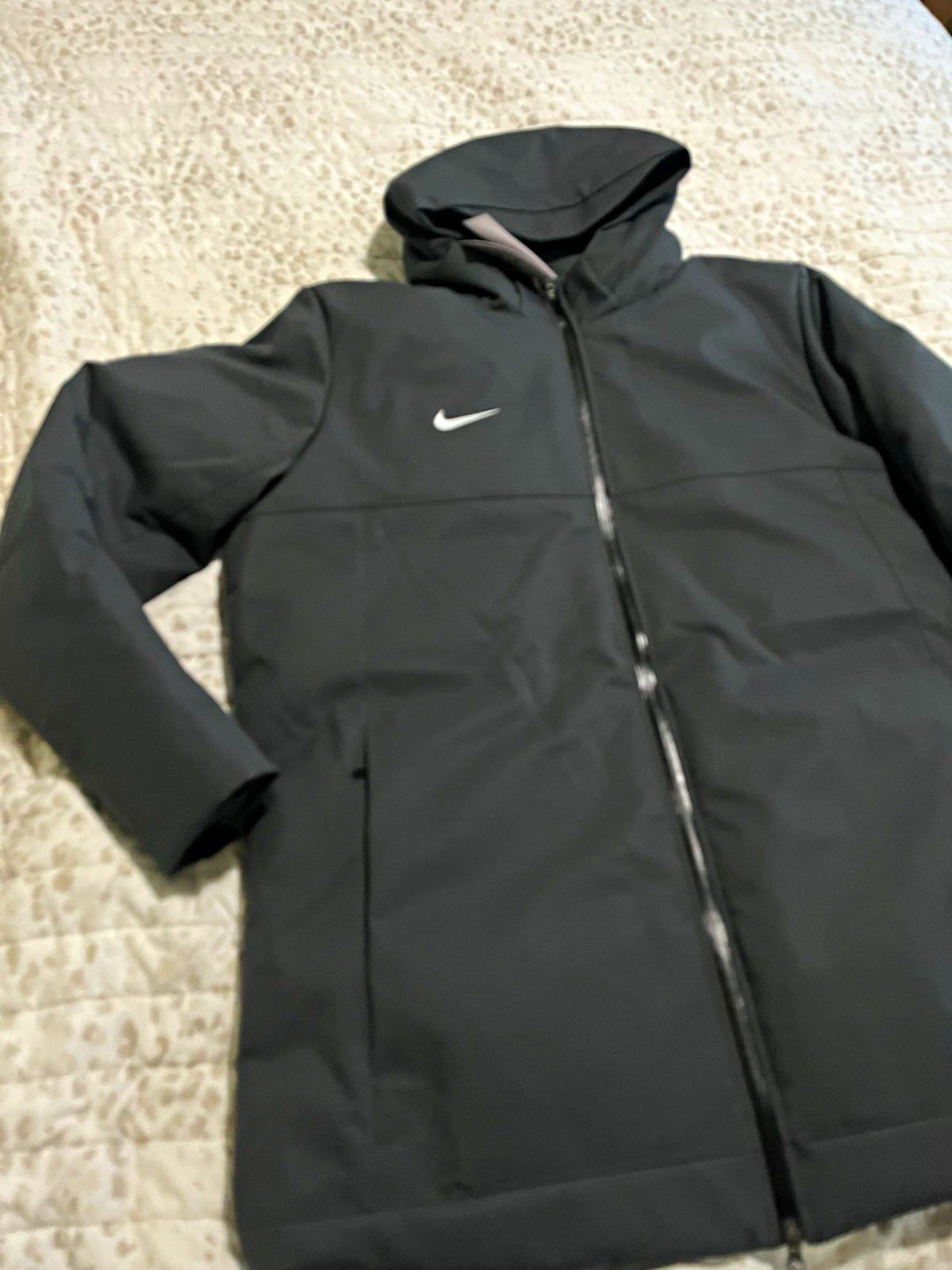 Nike Sportswear Storm-FIT Men\'s Black Hooded Full Zip Parka Zipped Pockets XL