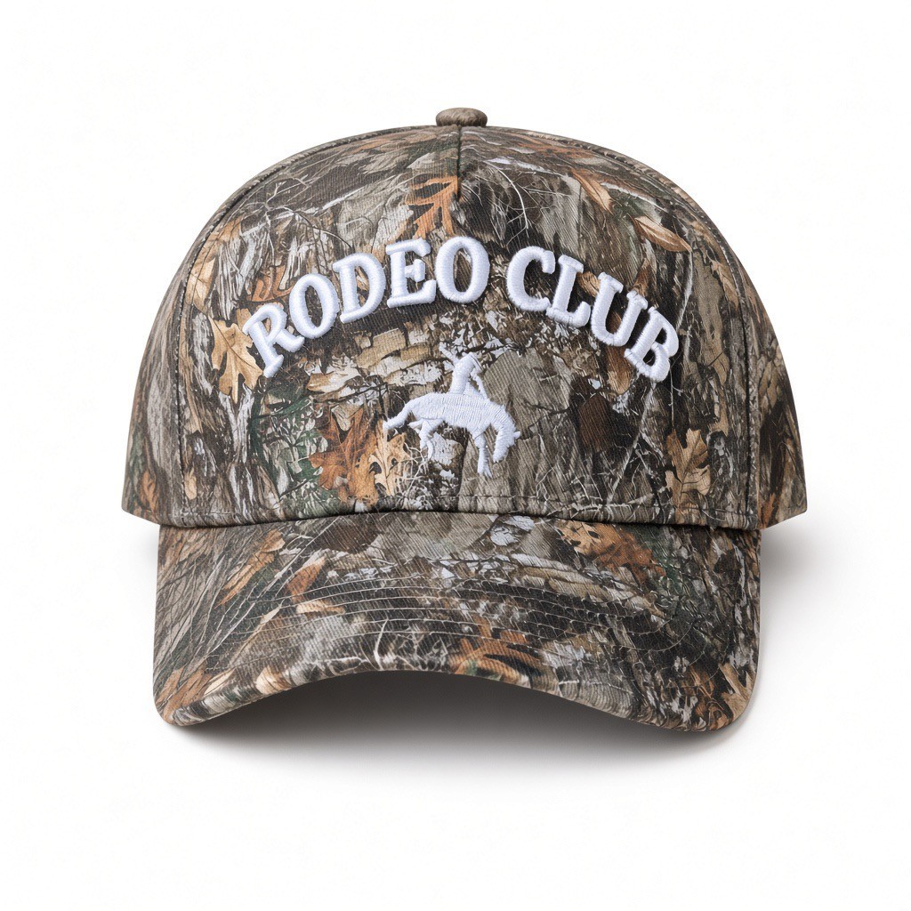 Rodeo Club Camo Western Trucker Hat | Unisex | Realtree Camo Style Snapback