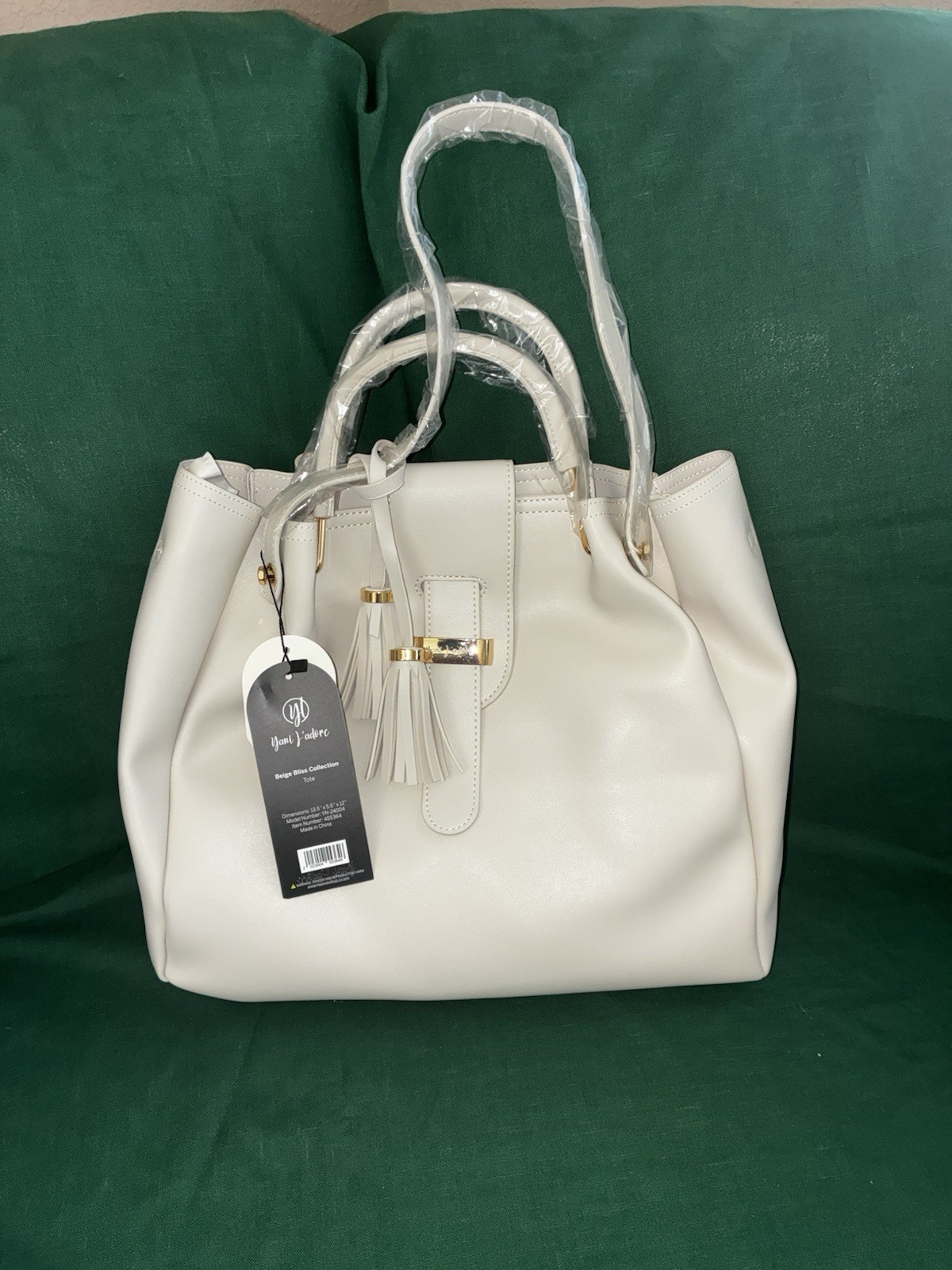 Yani J\'adore Beige Bliss Collection Tote - New, w/ Tag