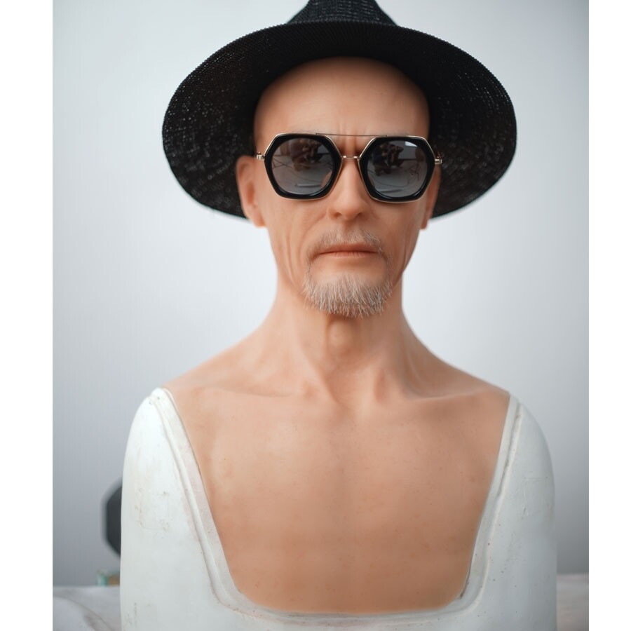 Silicone Realistic Male Elderly Mask Silicone Head Masks for Cosplay Halloween