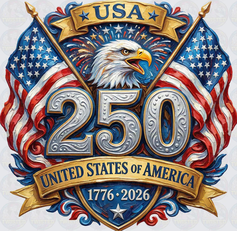 Unisex USA 250th Anniversary T-Shirt Eagle Flag 1776-2026 Graphic Tee 5XL