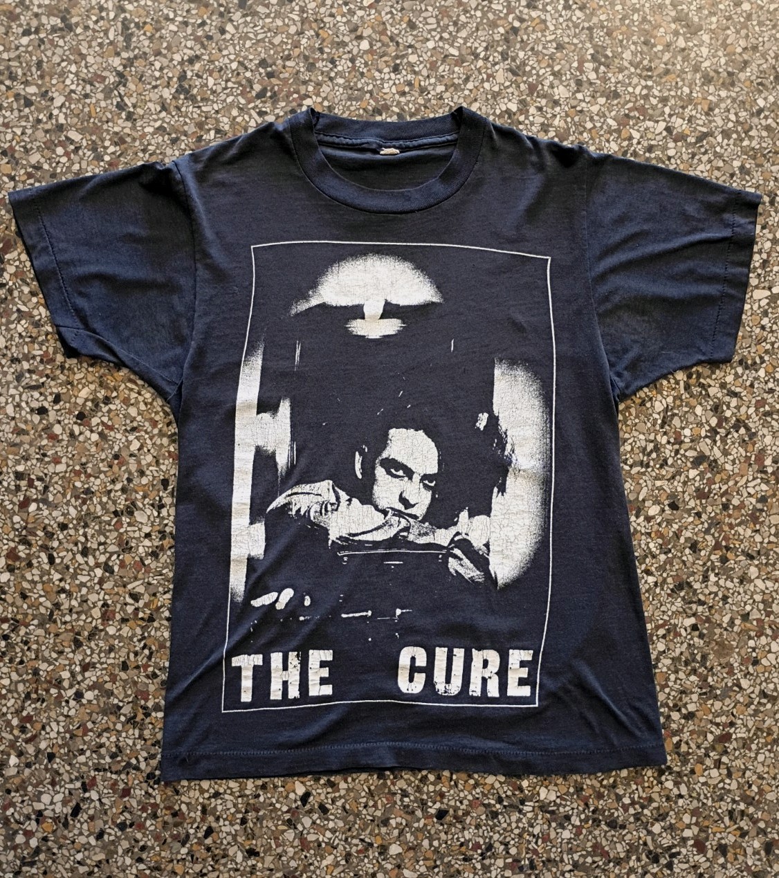 RARE Vintage 80s The Cure Robert Smith T Shirt Mens Size S M Single Stitch USA