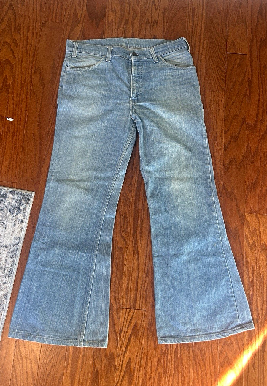 Vintage Levi’s 663 Orange Tab Flare Bell Bottom Men’s Blue Denim 34x30