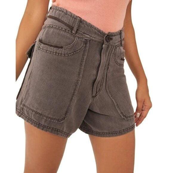 Free People Charcoal Women\'s Bermudas