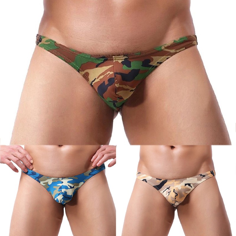 3 Pack Lot Mens Low Rise Bikini Thongs Underwear Tanga Brief G String Underpants