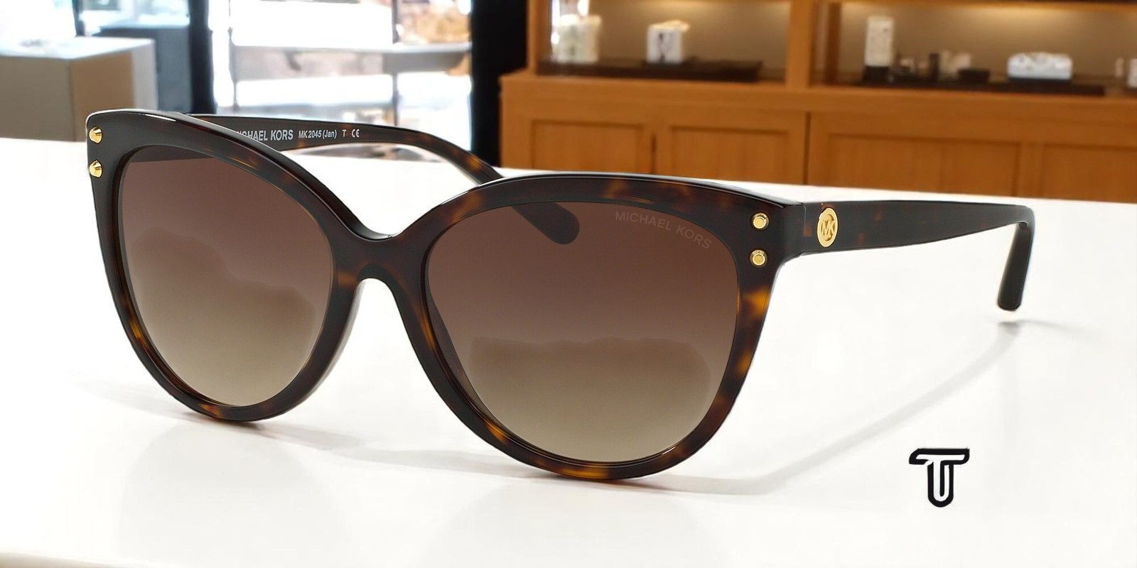 MICHAEL KORS Jan MK2045 300613 Dk Tort Acetate Brown Grad 55 Women\'s Sunglasses