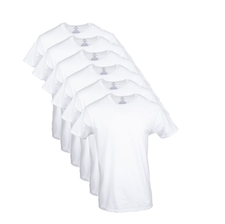 George Men's ultra soft Crew Neck T-shirts , 6-Pack Size FROM S To 3XL