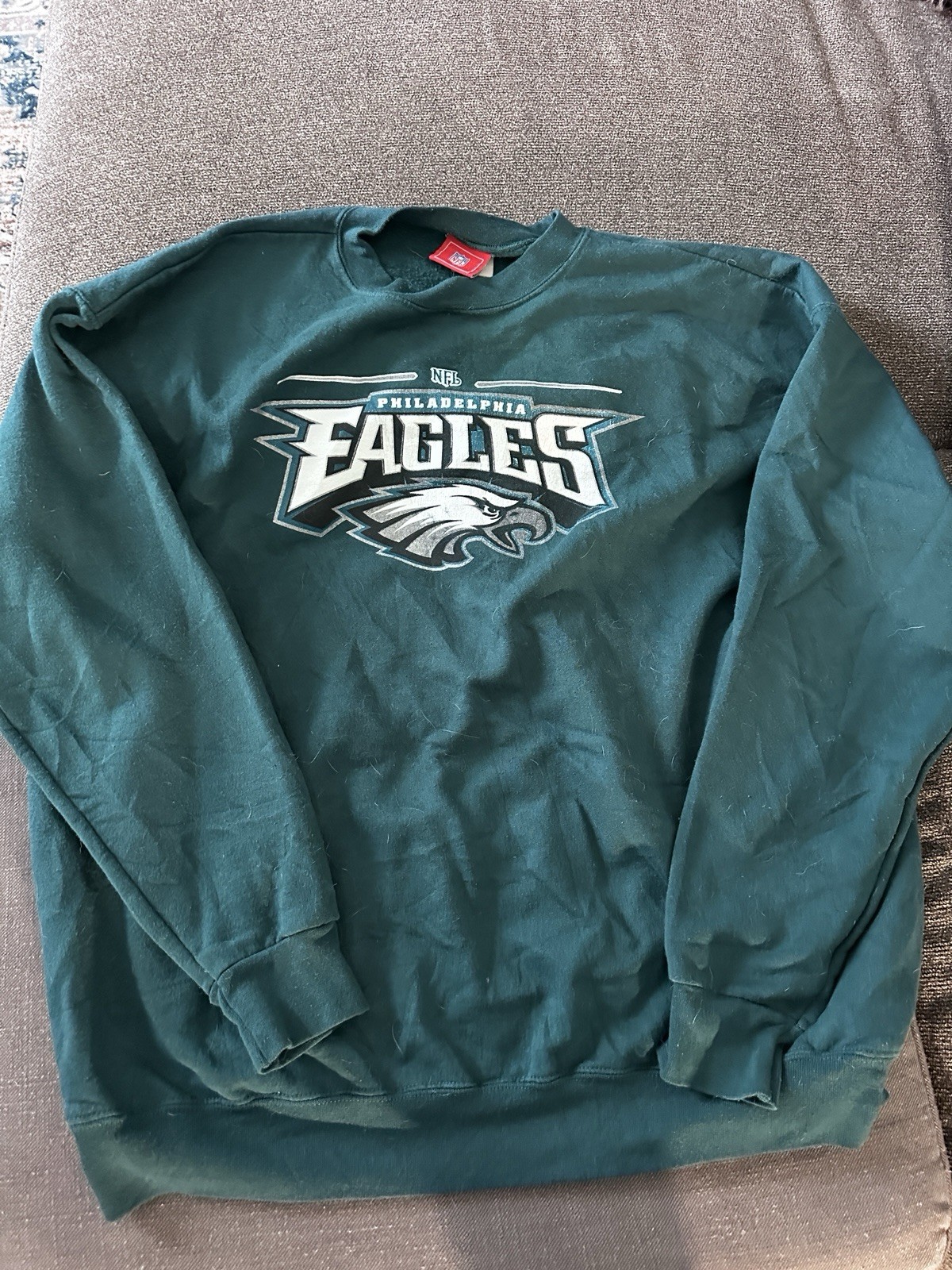 Vintage NFL Philadelphia Eagles Crewneck Sweatshirt XL Midnight Green Pullover