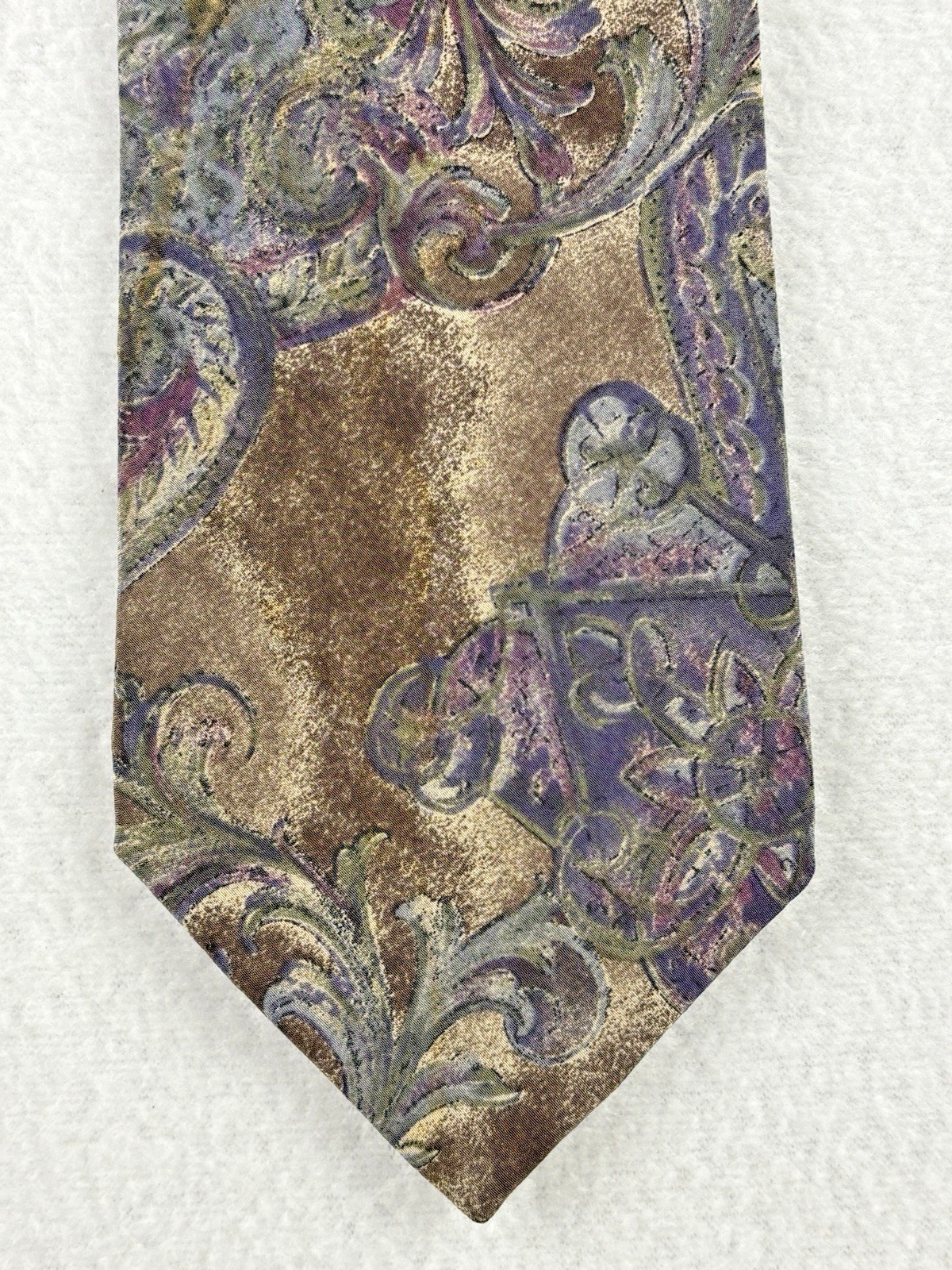 Vtg Karl Lagerfeld Silk Men\'s Tie Made USA 3.75 x 58\