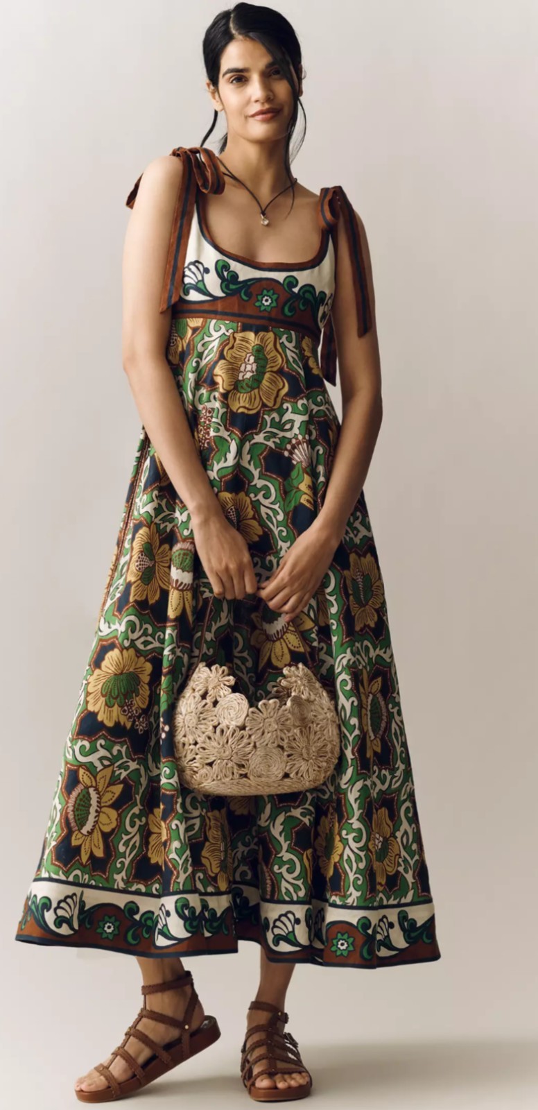 Alemais Liana European Linen Midi Dress Size 8 US Anthropologie $690 NWT Fall