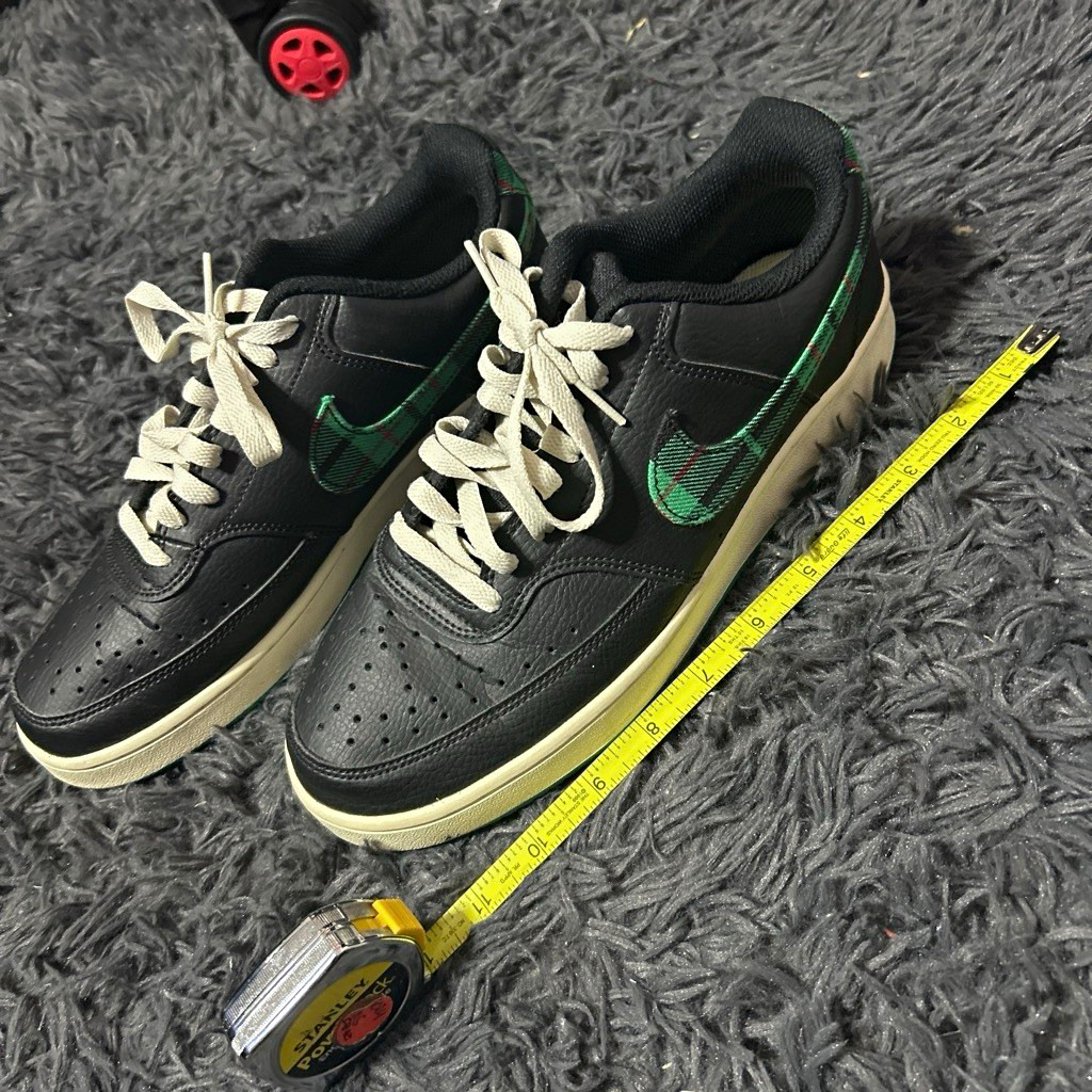 Nike Court Vision Low Plaid Black/Green Low Top Lace Up Men\'s US 9 FD0321