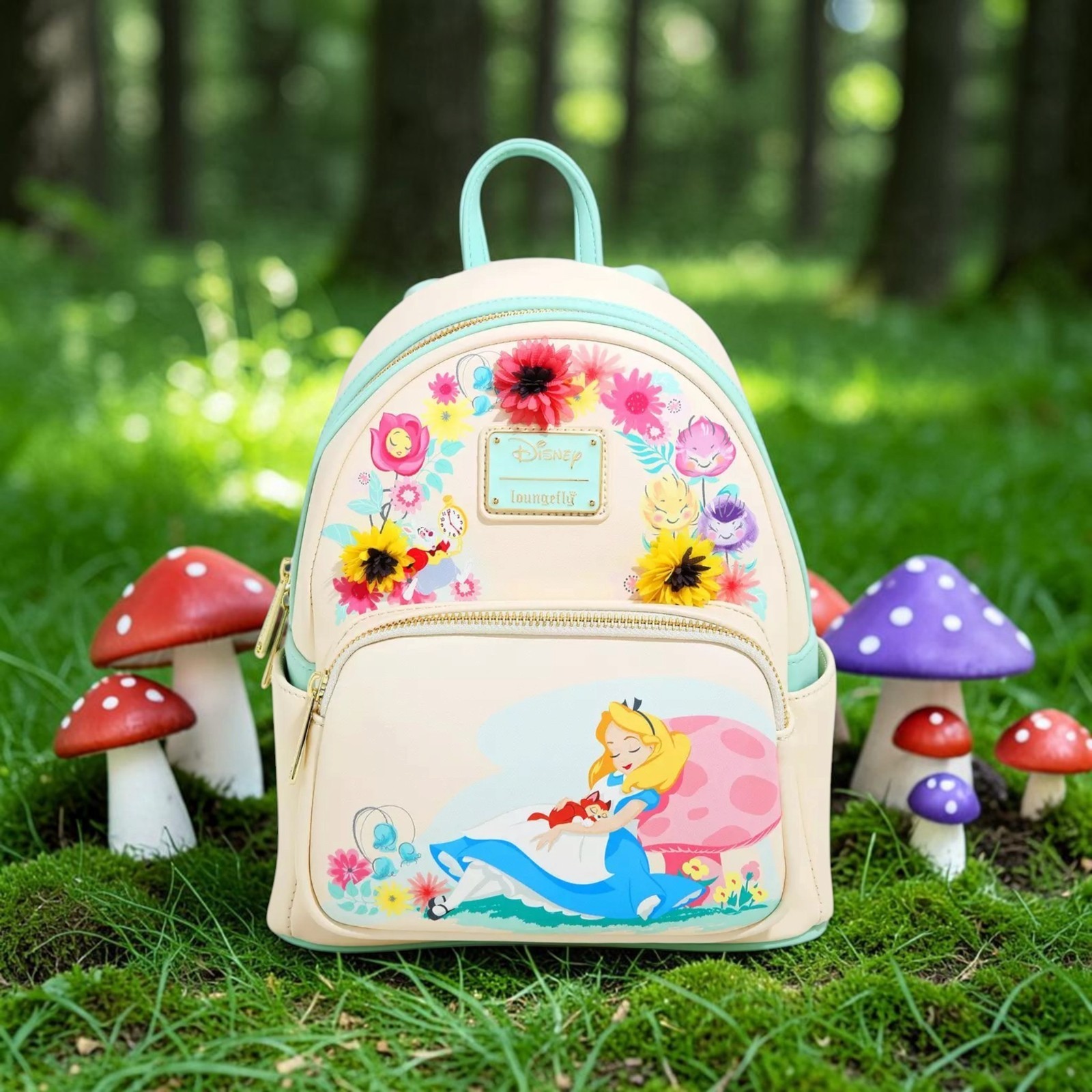 Loungefly Disney Alice in Wonderland Garden Flowers Mini Backpack