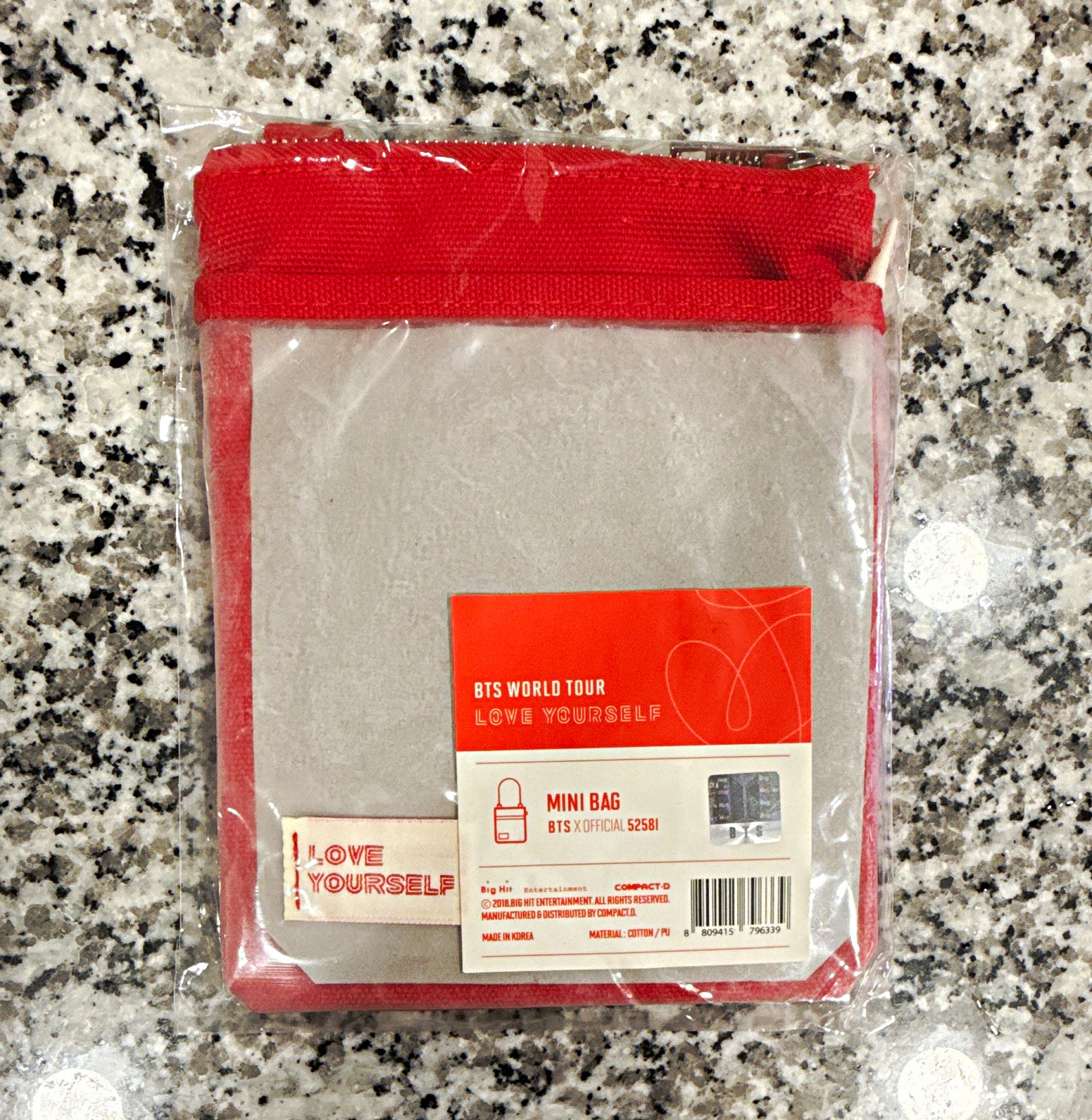 BTS X OFFICIAL World Tour Love Yourself Mini Bag Official 2018 New Sealed