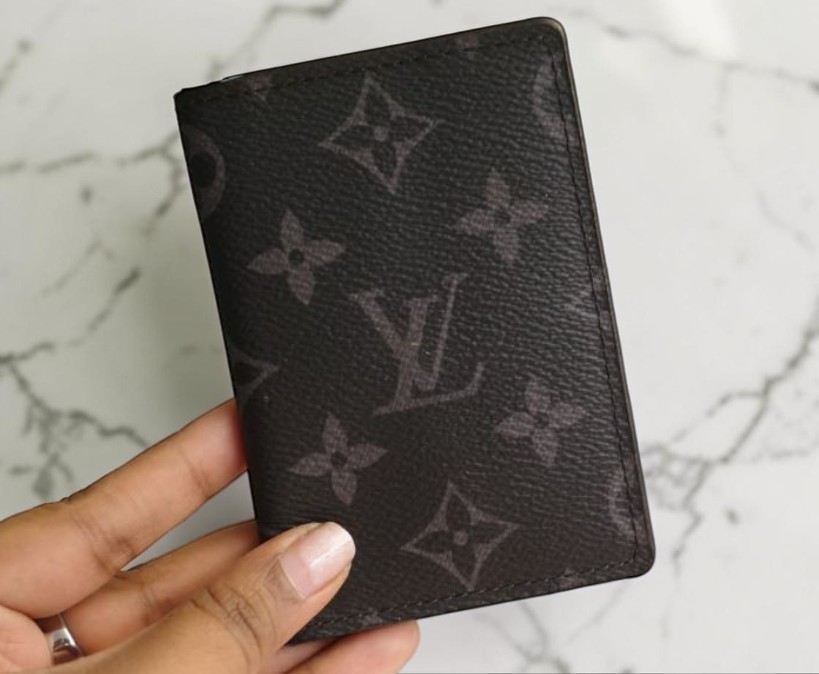 Louis Vuitton Pocket Organizer Black Monogram (Pre-Owned Excellent)