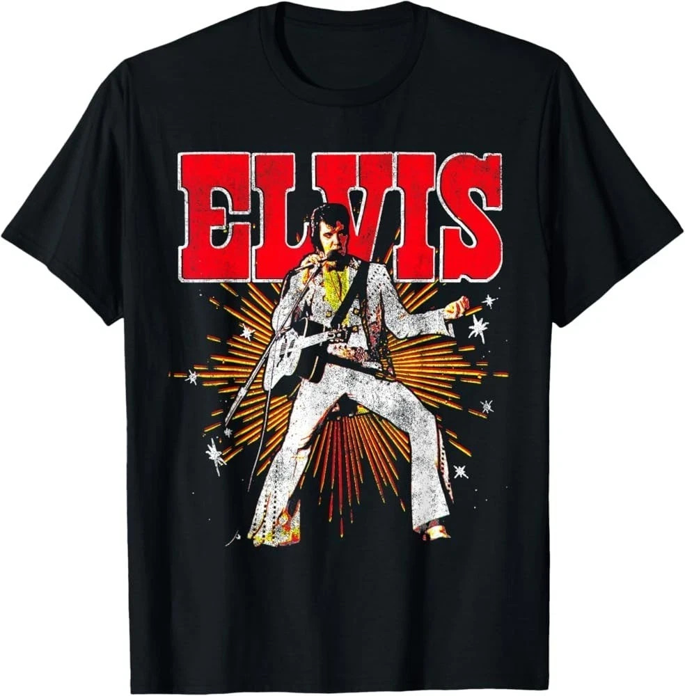 Vintage 1956 Album Elvis Presley Black Unisex T-shirt