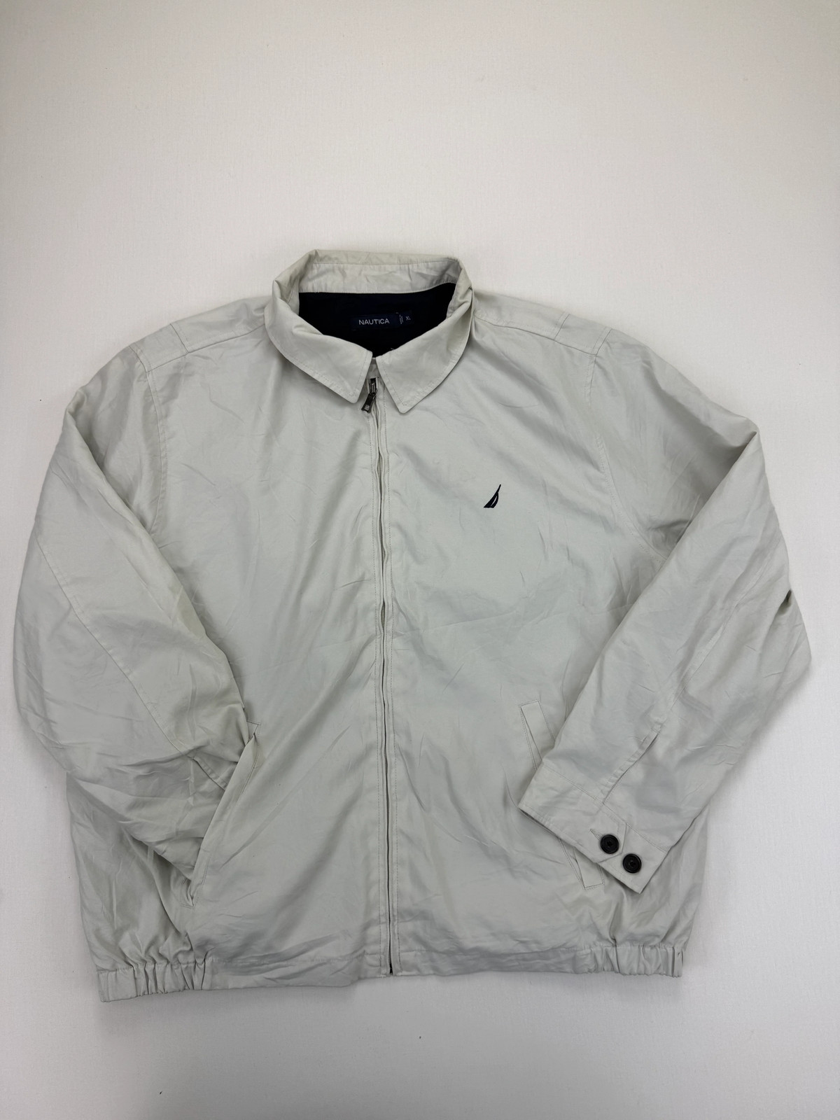 Nautica Light Grey Collared Jacket – Size XL