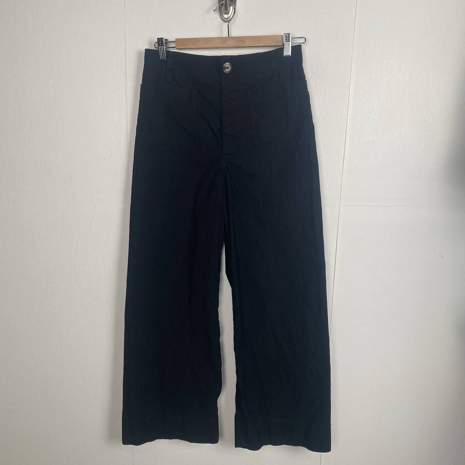 Anthropologie Maeve The Colette Black Wide Leg Pants Minimalist Preppy Size 29.