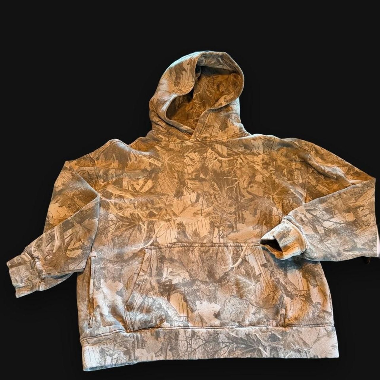 Hollister-co Men\'s Brown and Khaki Hoodie