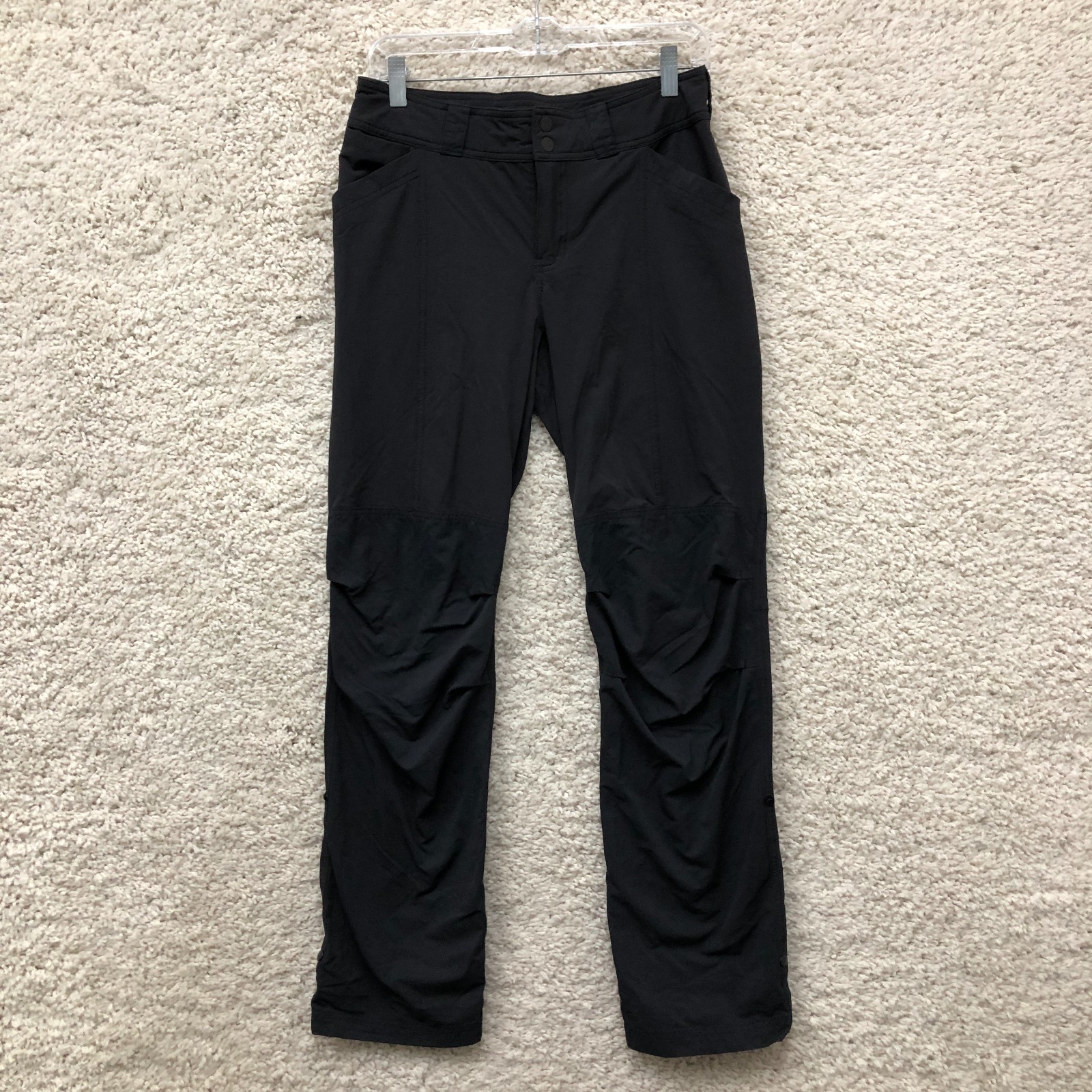 REI Coop Pants 6 Womens Black Nylon Stretch Straight Leg Hiking Trail Outdoor