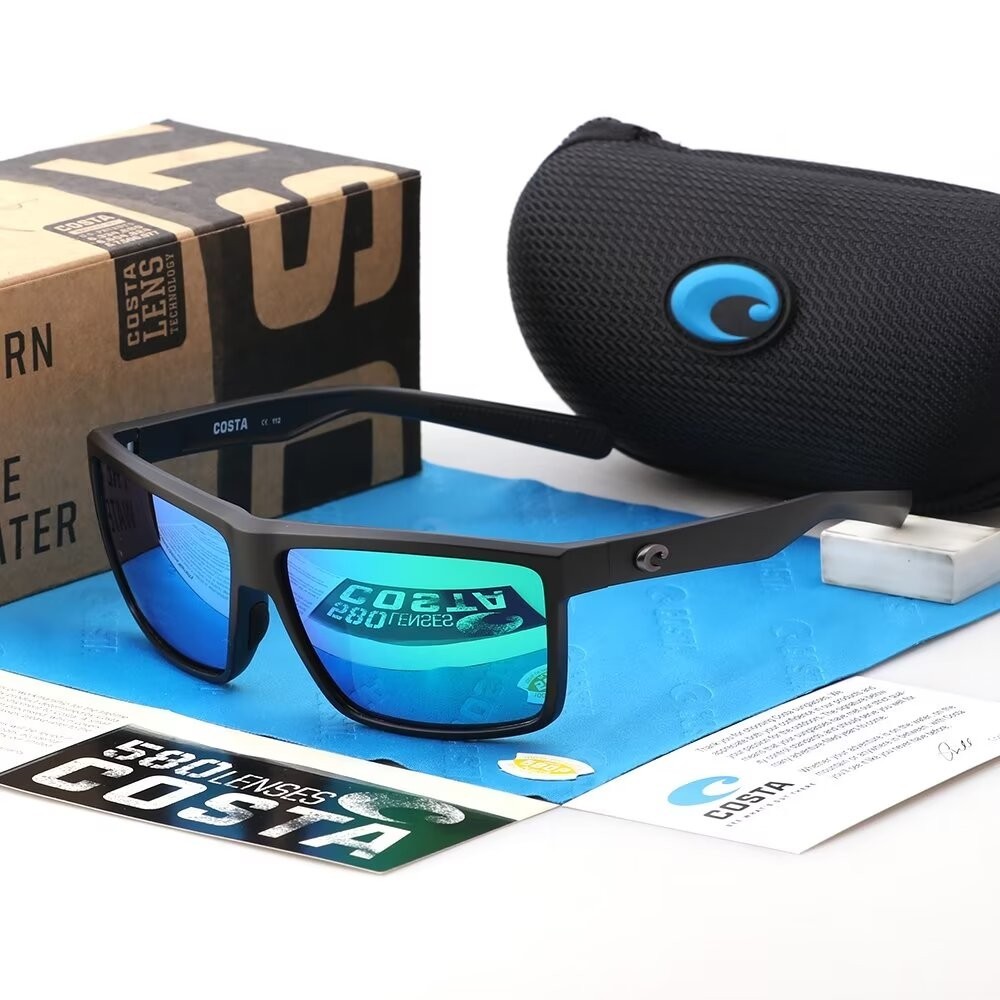 NEW IN BOX Costa Rinconcito 580p Polarized Sunglasses (Black/Green Mirror)